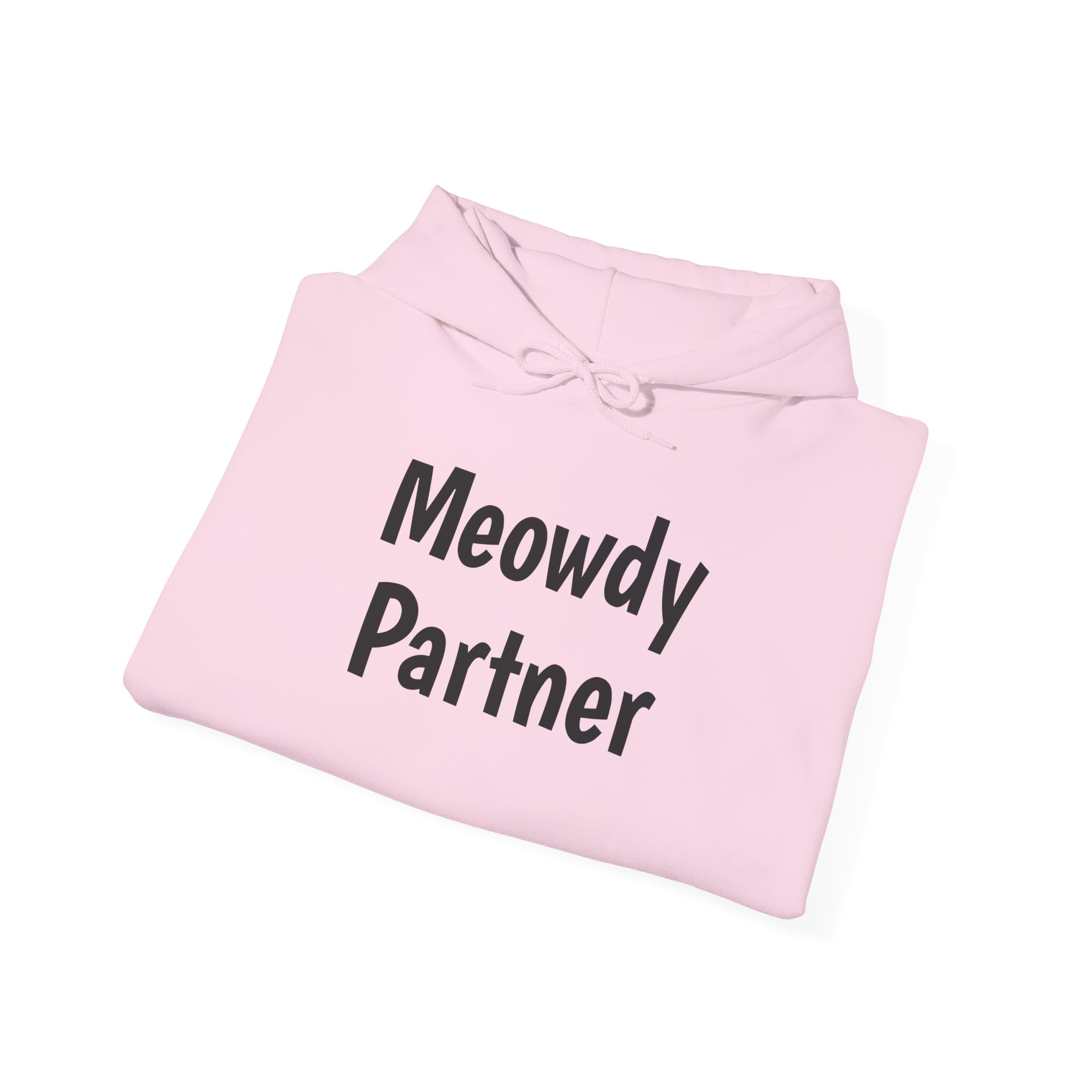 Meowdy Partner Hoodie | Funny Sarcastic Hoodie | Gift for Cat Lover - Black Text - Hoodie - Image 16