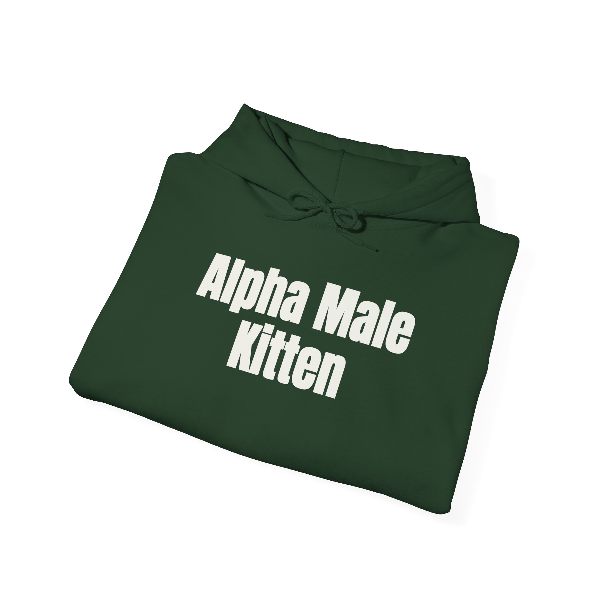 Alpha Male Kitten Hoodie | Funny Sarcastic Hoodie | Gift for Him - White Text - Hoodie - Image 12