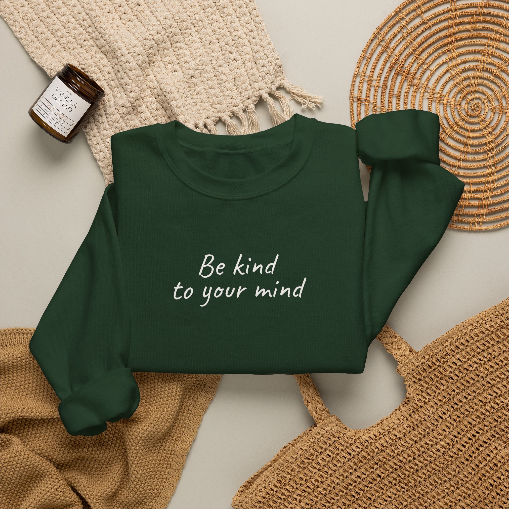 Be Kind To Your Mind Sweatshirt | Bold Sweatshirt | Gift for Mental Health Advocate - White Text - Sweatshirt - Image 12