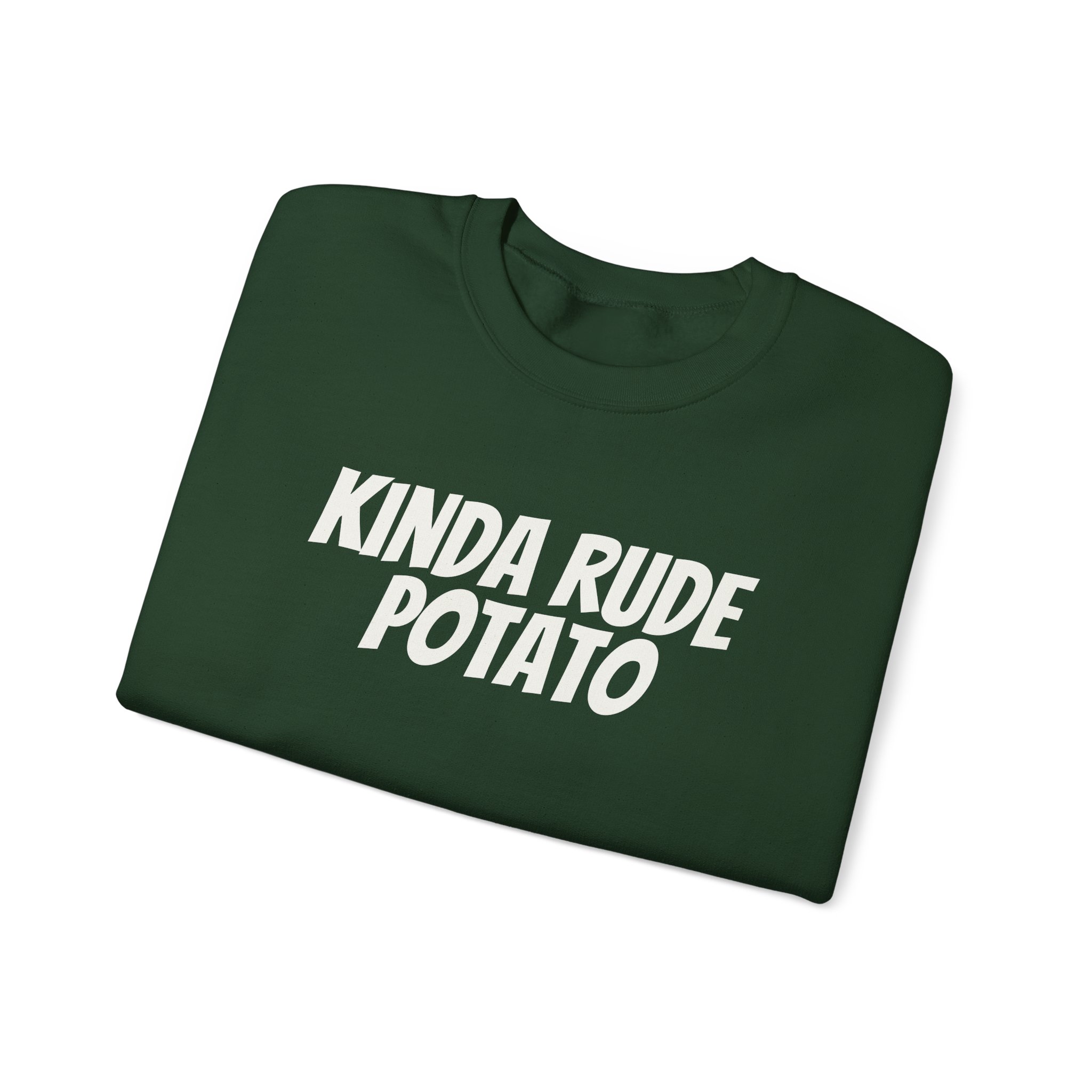 Kinda Rude Potato Sweatshirt | Funny Sarcastic Sweatshirt | Gift for Introverts - White Text - Sweatshirt - Image 11