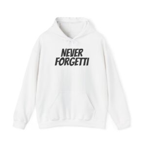 Never Forgetti Hoodie | Funny Pasta Hoodie | Gift for Foodie - Black Text - Hoodie