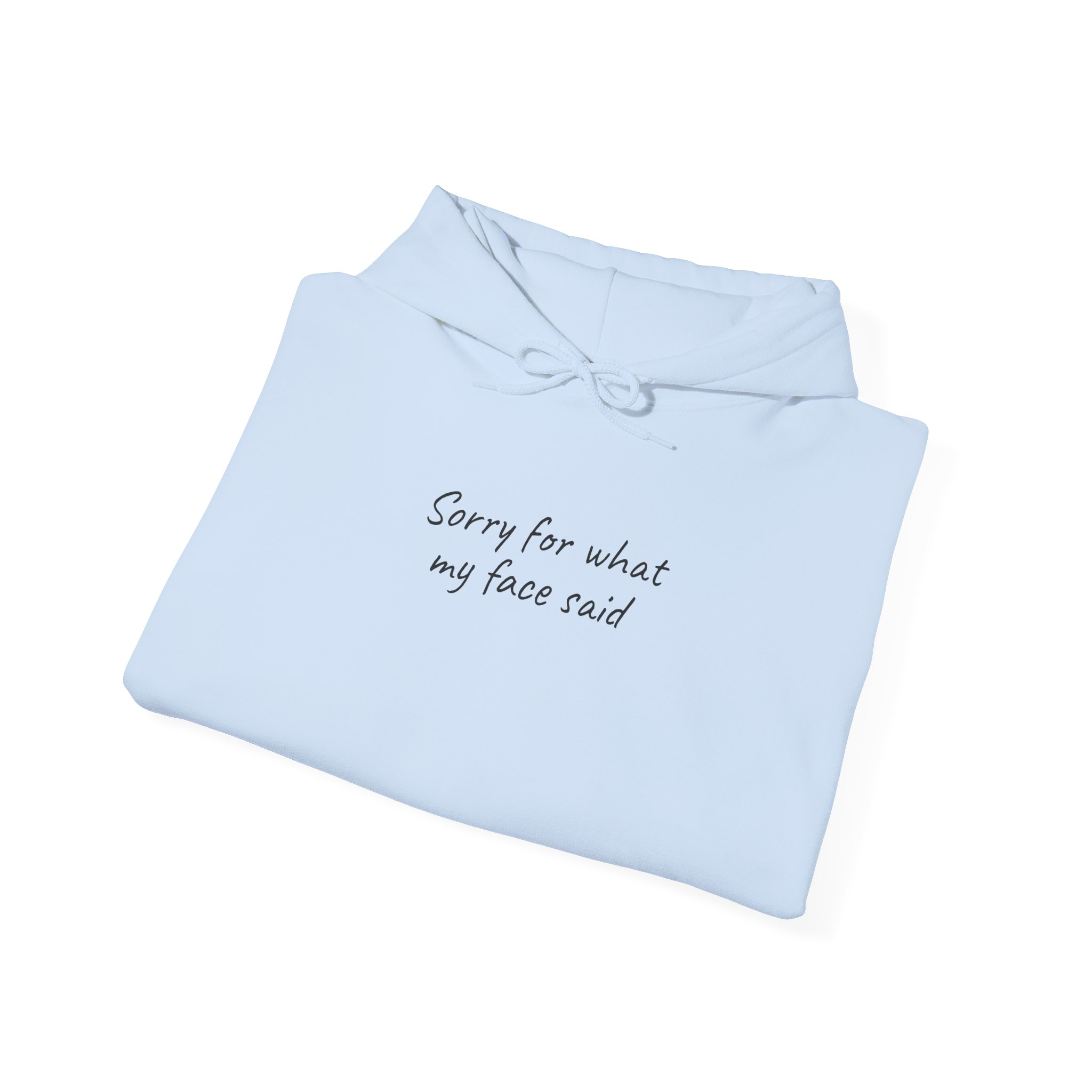 Sorry For What My Face Said Hoodie | Sassy Hoodie | Gift for Sarcastic Friend - Black Text - Hoodie - Image 12