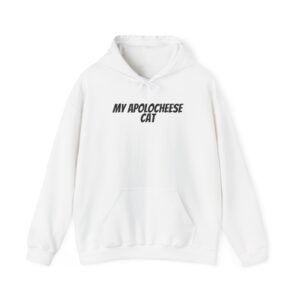 My Apolocheese Cat Hoodie | Funny Pun Hoodie | Gift for Pet Lovers - Black Text - Hoodie