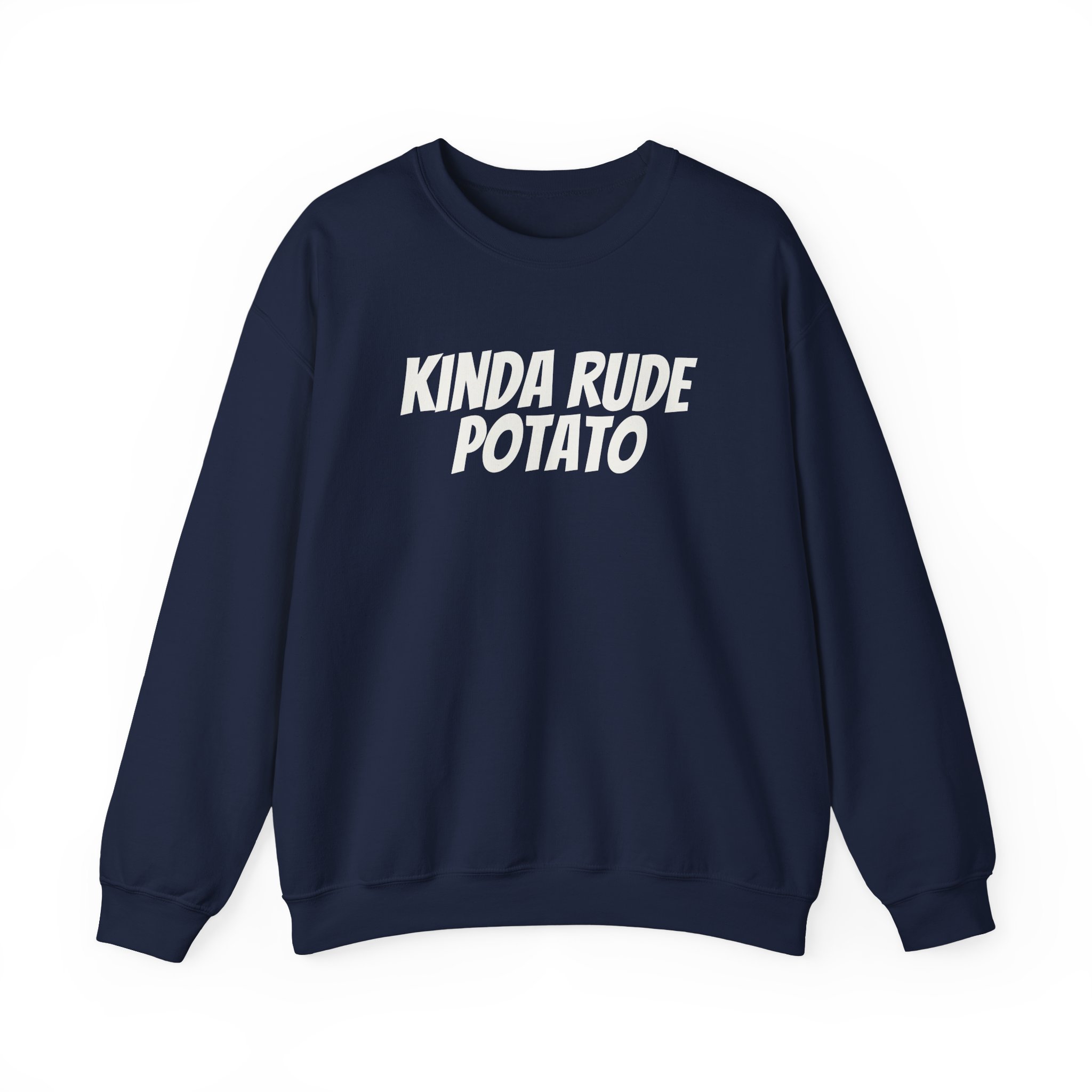 Kinda Rude Potato Sweatshirt | Funny Sarcastic Sweatshirt | Gift for Introverts - White Text - Sweatshirt - Image 17