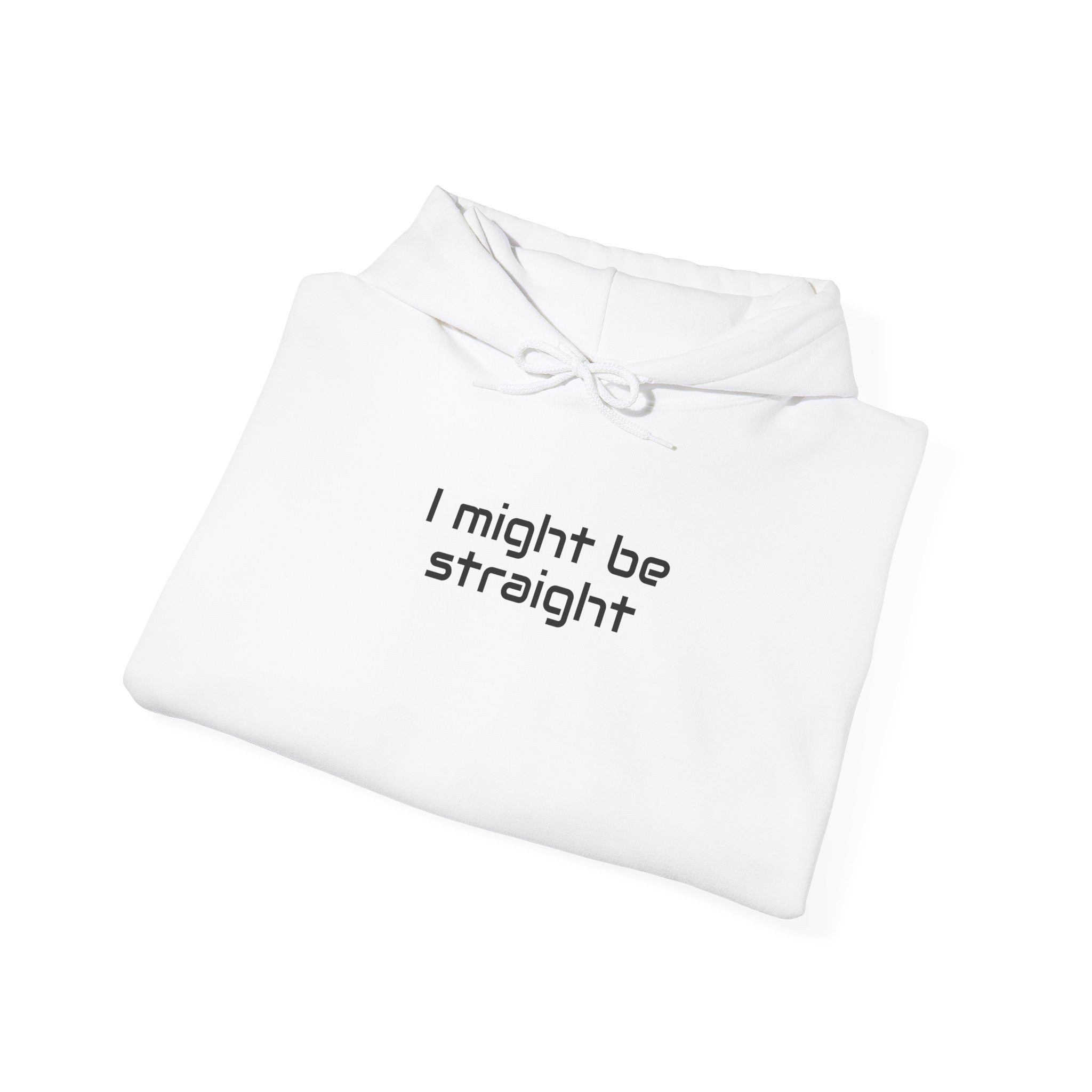 I Might Be Straight Hoodie | Funny Sarcastic Hoodie | Gift for LGBTQ - Black Text - Hoodie - Image 4