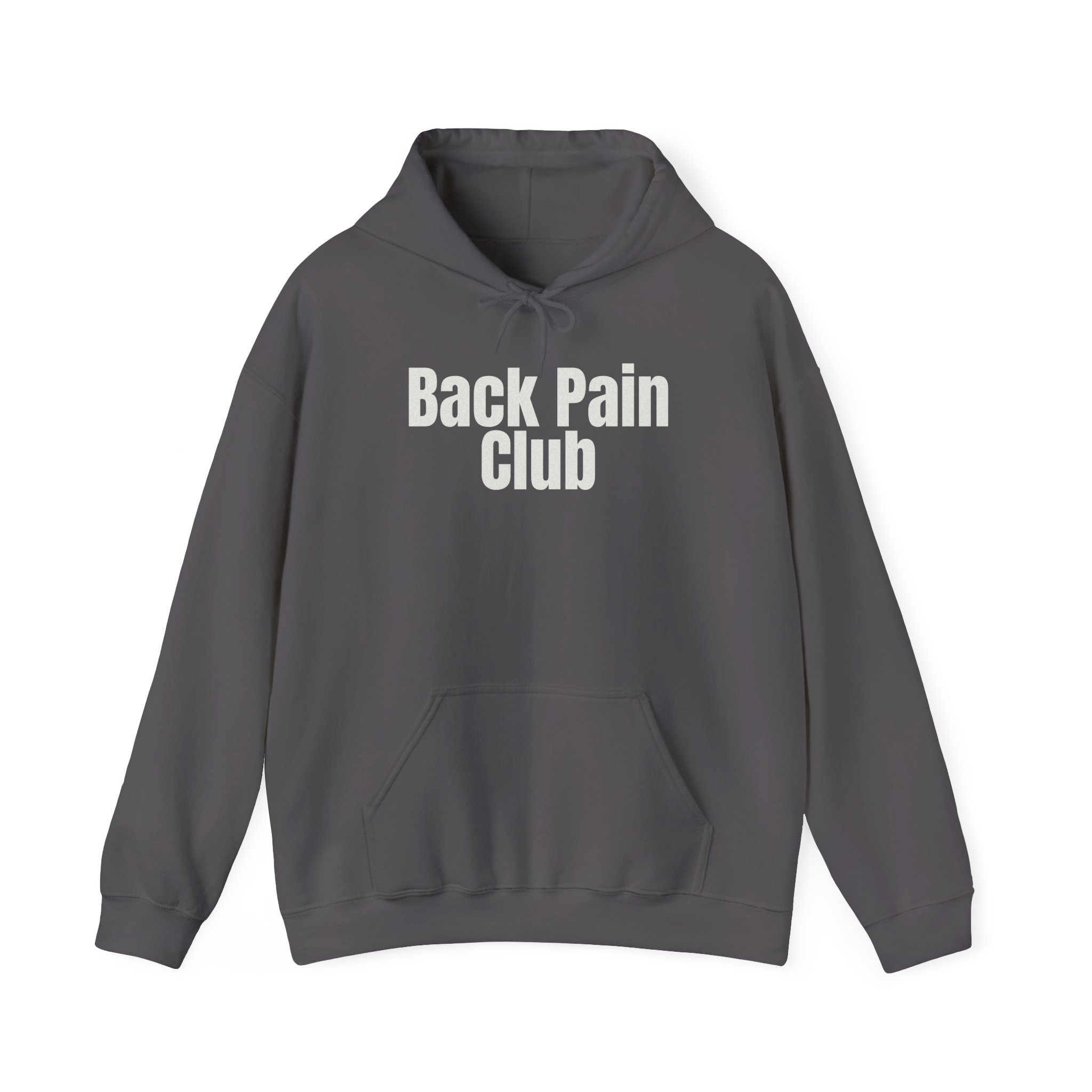 Back Pain Club Hoodie | Funny Sarcastic Hoodie | Gift for Adults - White Text - Hoodie - Image 13
