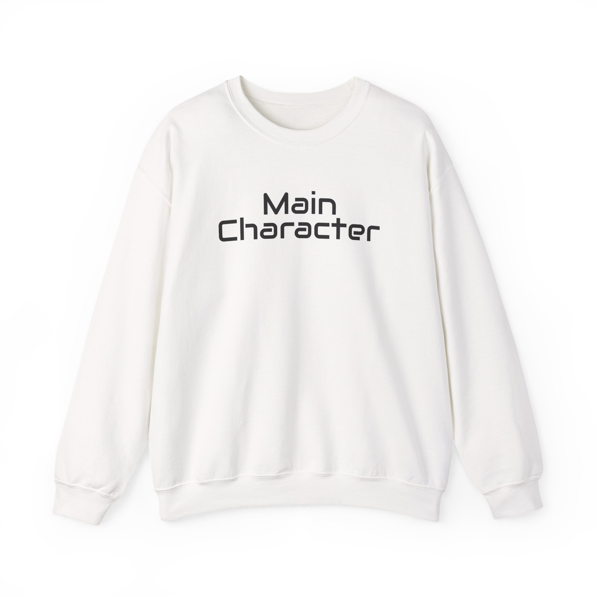 Main Character Sweatshirt | Bold Typography Sweatshirt | Gift for Gen Z - Black Text - Sweatshirt