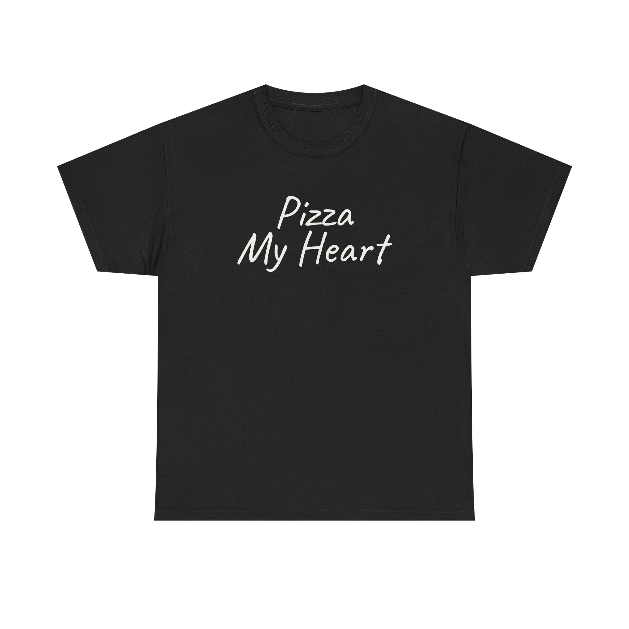 Pizza My Heart Shirt | Cute Toddler Tee | Gift for Pizza Lover - White Text - T-Shirt