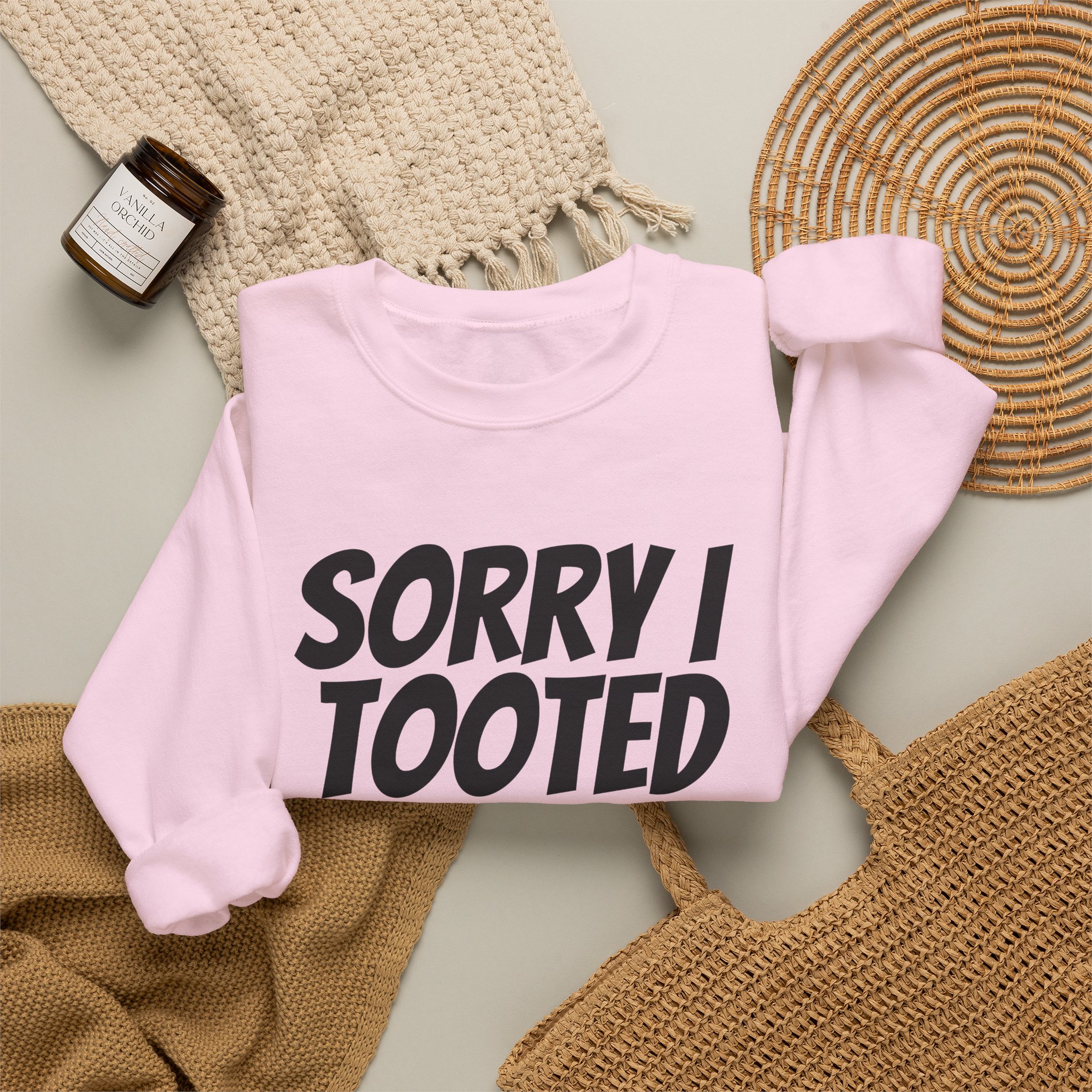 Sorry I Tooted Sweatshirt | Funny Sarcastic Sweatshirt | Gift for Prankster - Black Text - Sweatshirt - Image 16