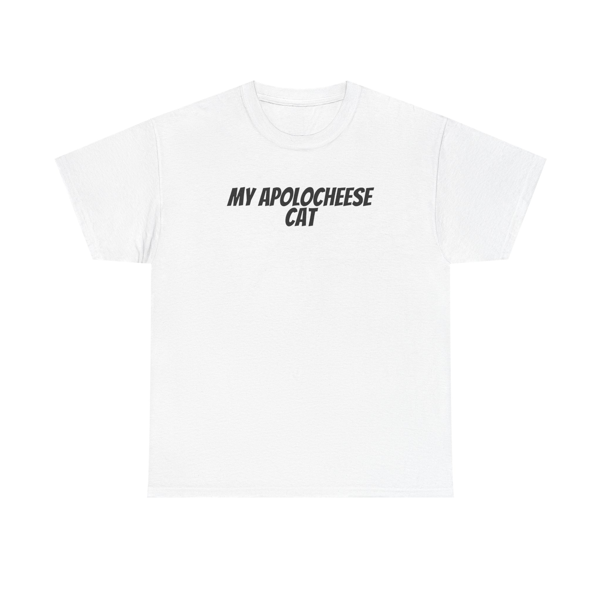 My Apolocheese Cat Shirt | Funny Pun Tee | Gift for Pet Lovers - Black Text - T-Shirt