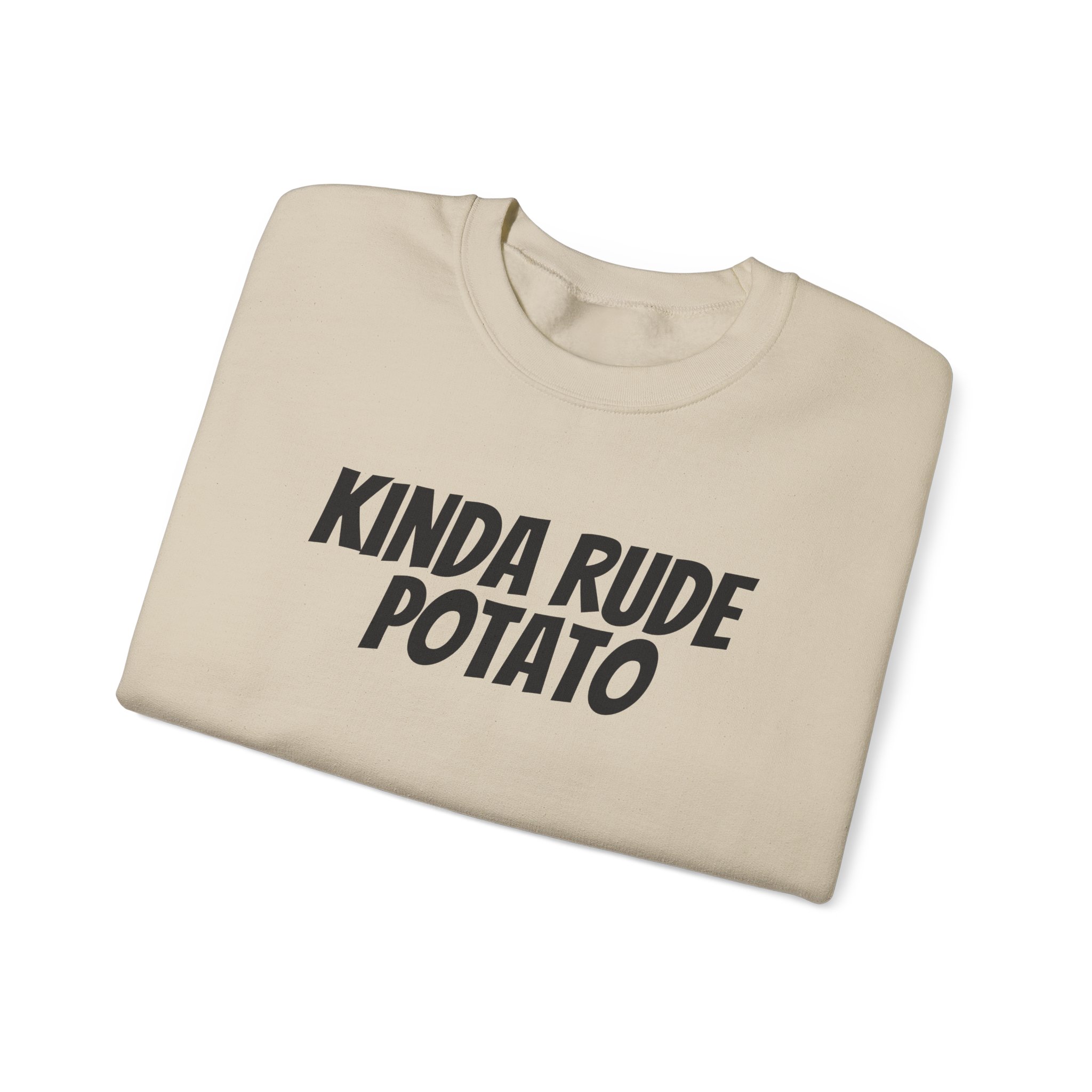 Kinda Rude Potato Sweatshirt | Funny Sarcastic Sweatshirt | Gift for Introverts - Black Text - Sweatshirt - Image 7