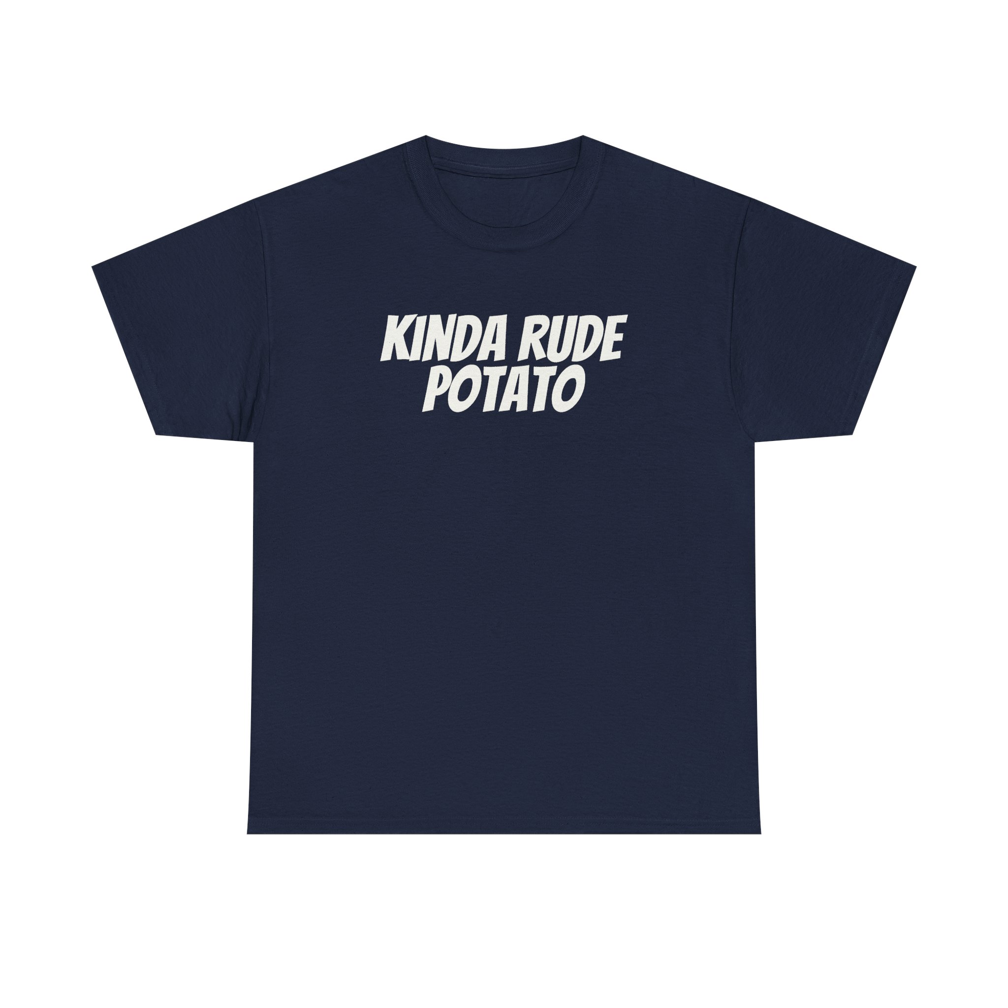 Kinda Rude Potato Shirt | Funny Sarcastic Tee | Gift for Introverts - White Text - T-Shirt - Image 13
