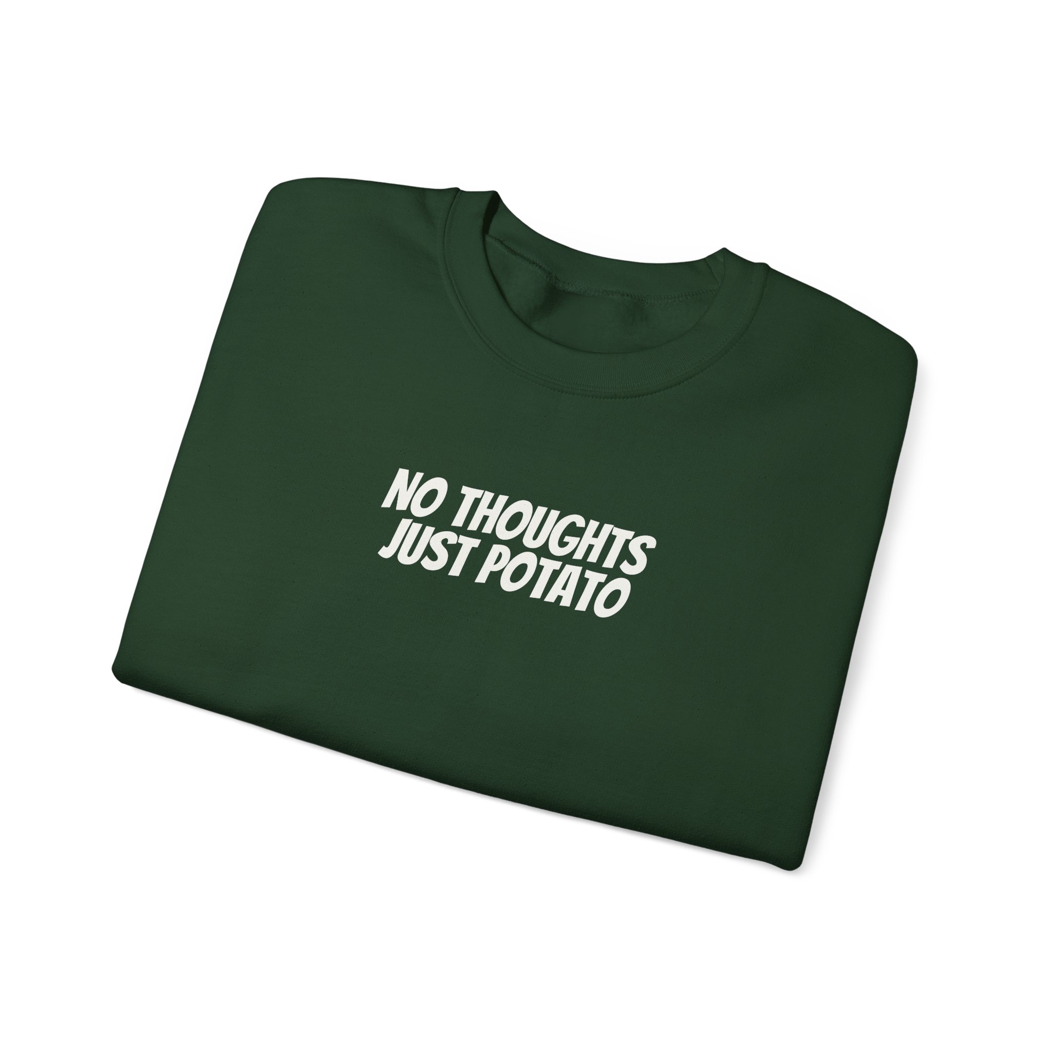 No Thoughts Just Potato Sweatshirt | Funny Sarcastic Sweatshirt | Gift for Gen Z - White Text - Sweatshirt - Image 11