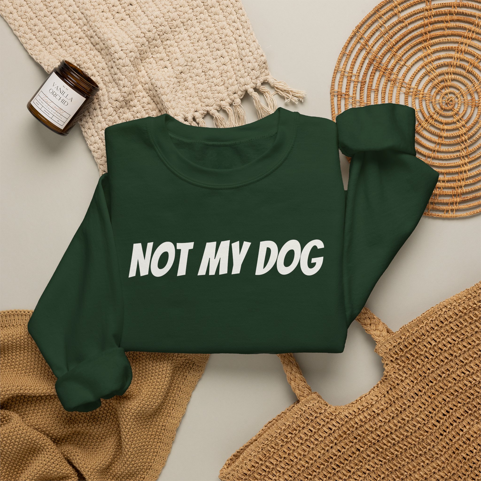 Not My Dog Sweatshirt | Funny Sarcastic Sweatshirt | Gift for Dog Owner - White Text - Sweatshirt - Image 12