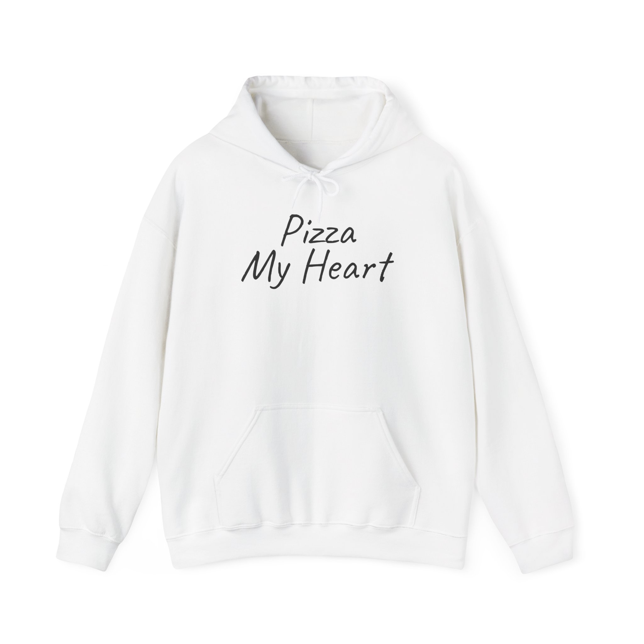 Pizza My Heart Hoodie | Cute Toddler Hoodie | Gift for Pizza Lover - Black Text - Hoodie
