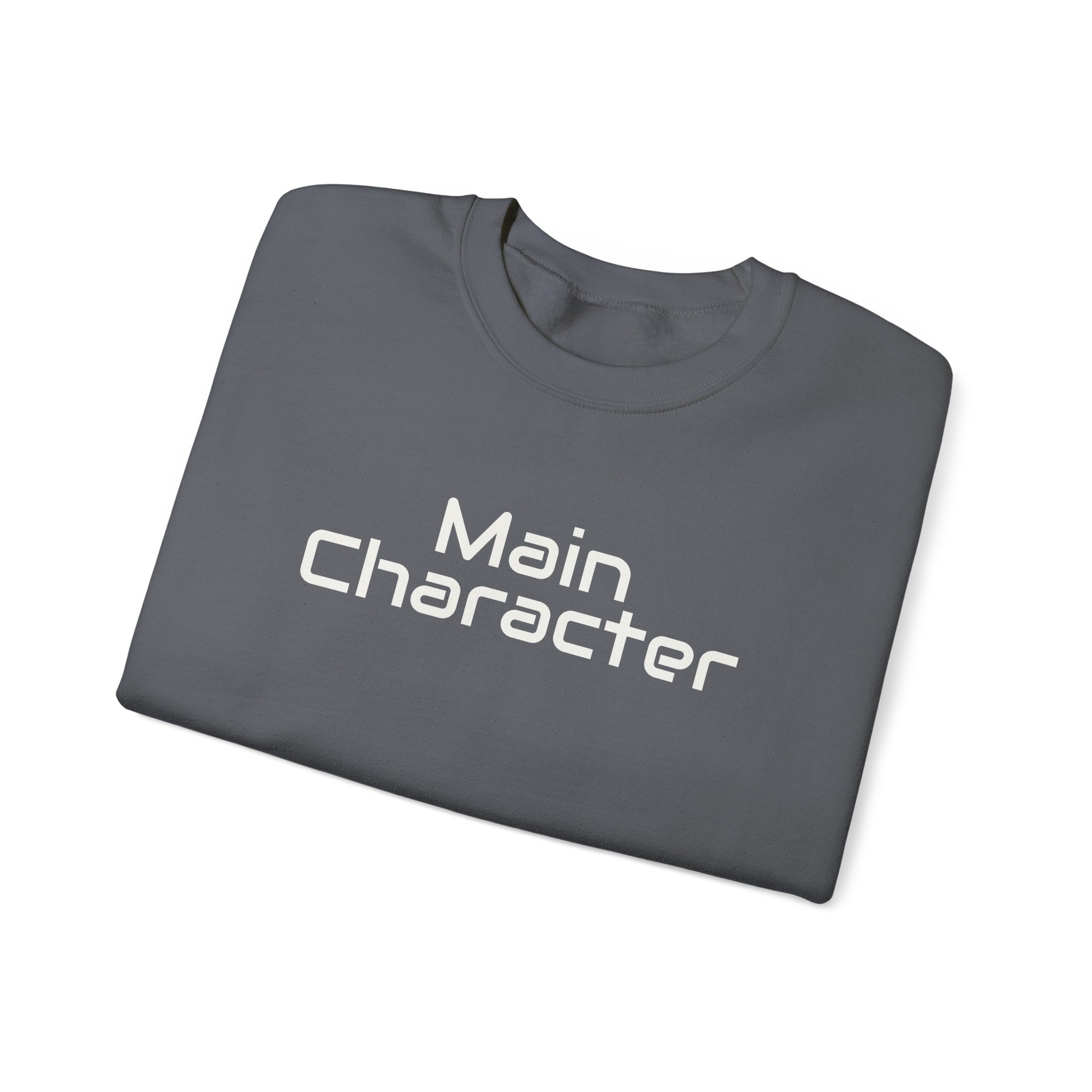 Main Character Sweatshirt | Bold Typography Sweatshirt | Gift for Gen Z - White Text - Sweatshirt - Image 15