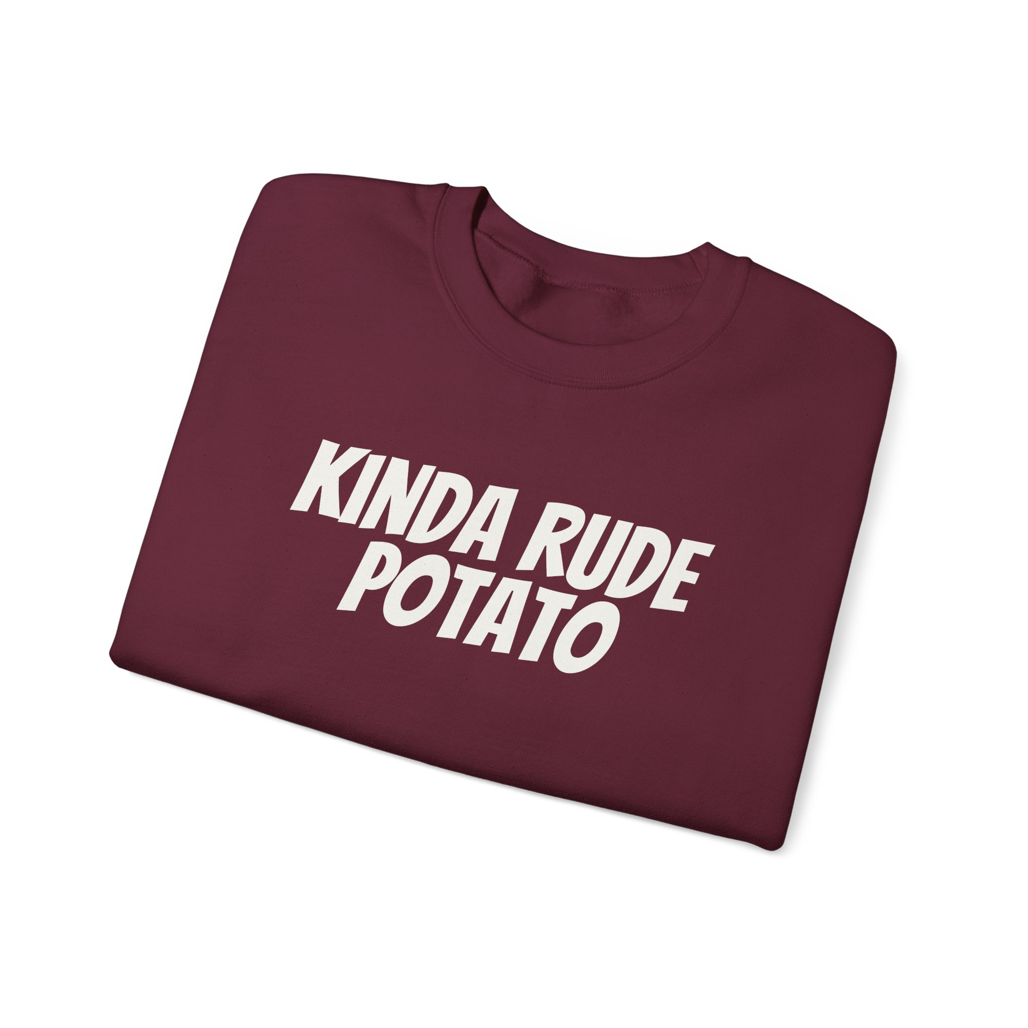 Kinda Rude Potato Sweatshirt | Funny Sarcastic Sweatshirt | Gift for Introverts - White Text - Sweatshirt - Image 7