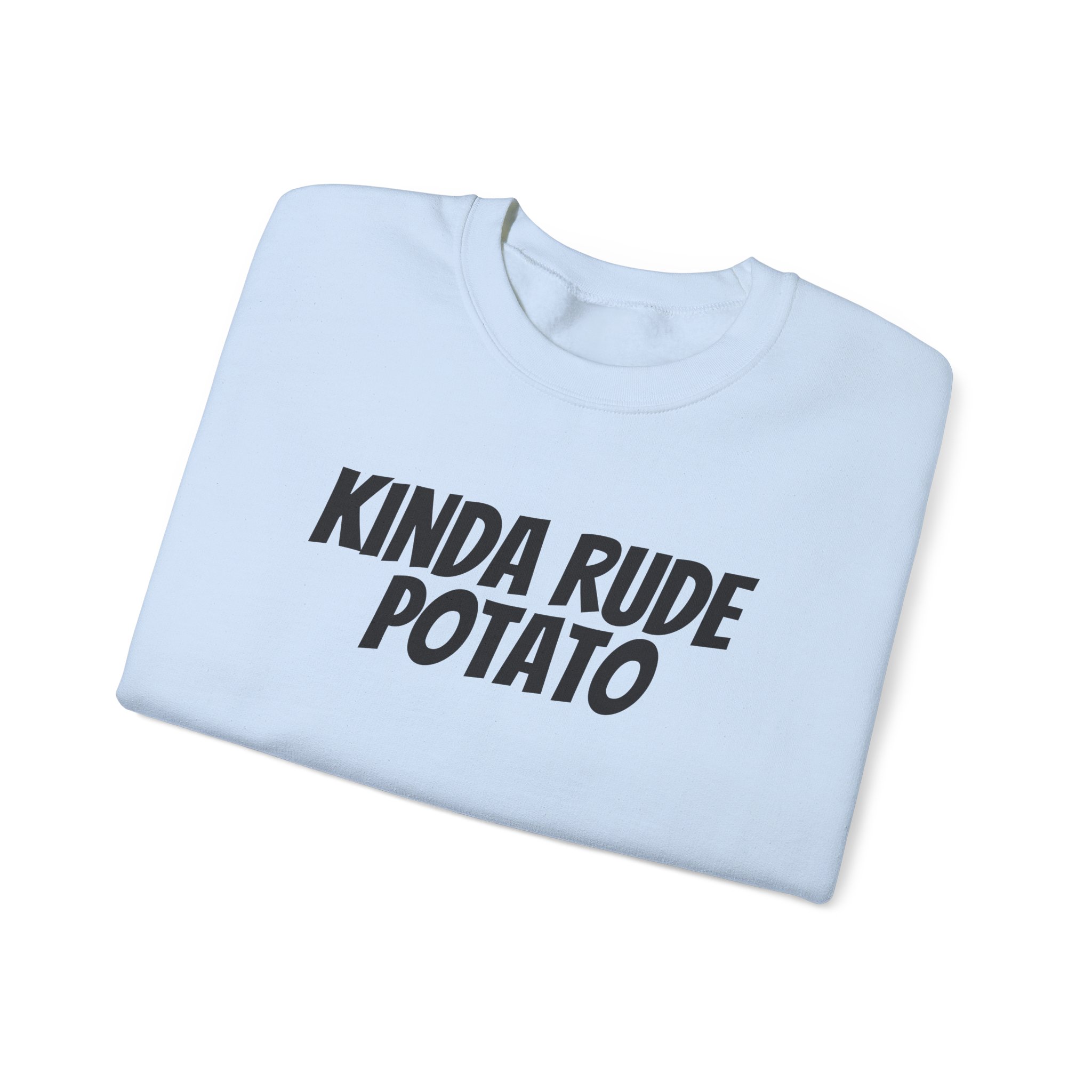 Kinda Rude Potato Sweatshirt | Funny Sarcastic Sweatshirt | Gift for Introverts - Black Text - Sweatshirt - Image 11