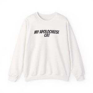 My Apolocheese Cat Sweatshirt | Funny Pun Sweatshirt | Gift for Pet Lovers - Black Text - Sweatshirt