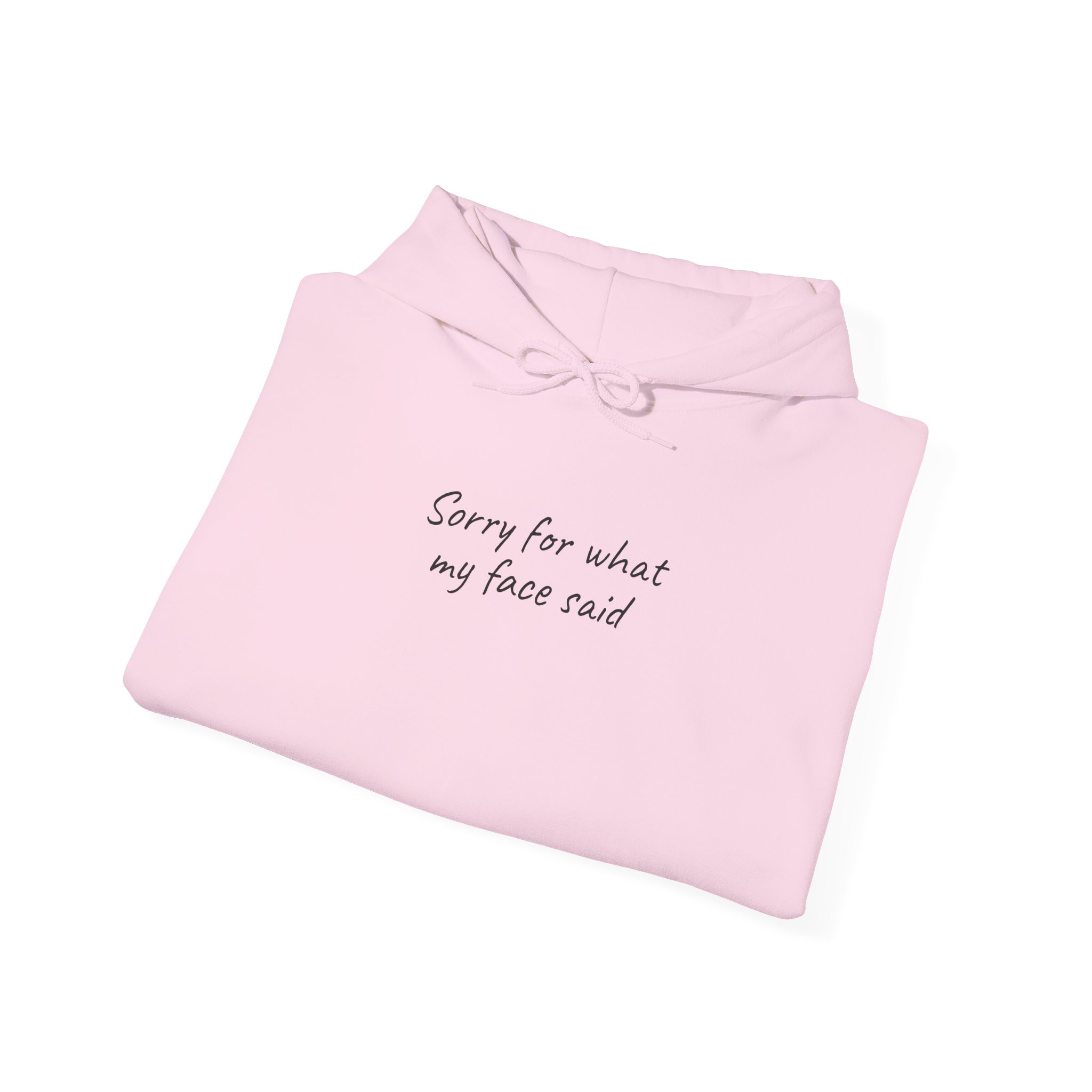Sorry For What My Face Said Hoodie | Sassy Hoodie | Gift for Sarcastic Friend - Black Text - Hoodie - Image 16
