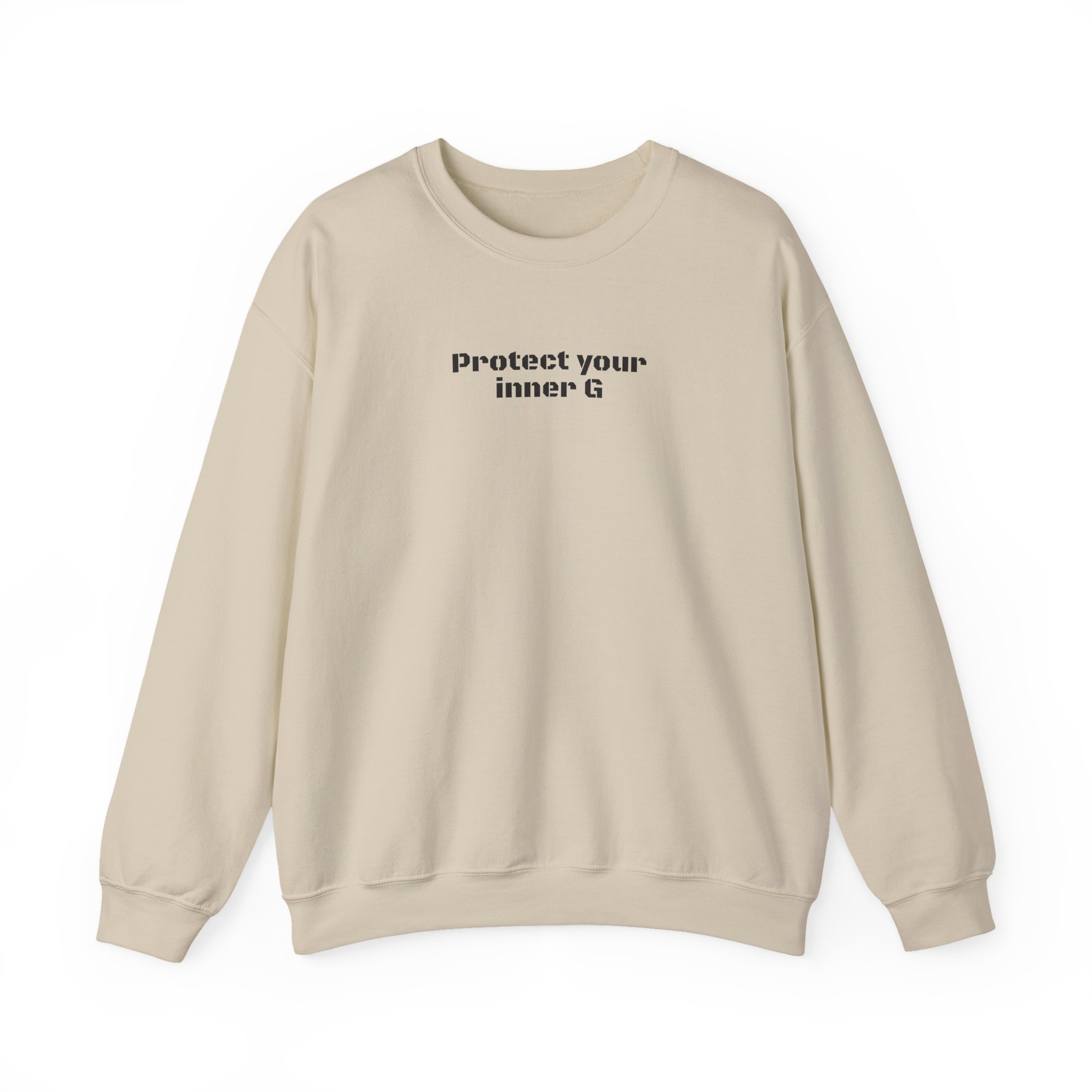 Protect Your Inner G Sweatshirt | Bold Sweatshirt | Gift for Streetwear Fans - Black Text - Sweatshirt - Image 5