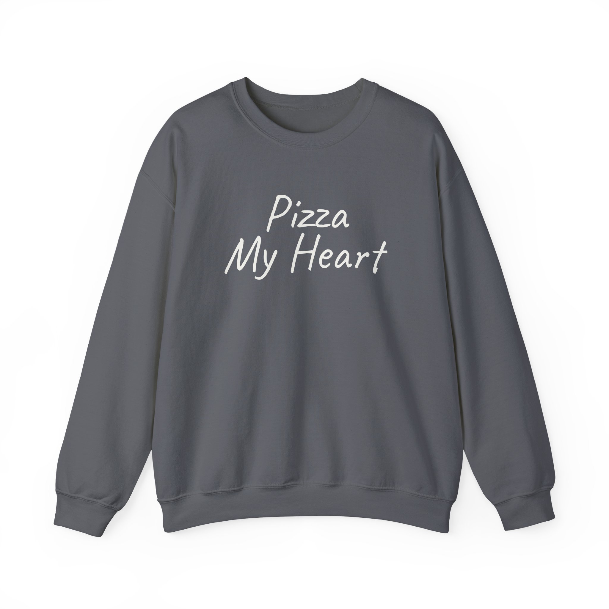 Pizza My Heart Sweatshirt | Cute Toddler Sweatshirt | Gift for Pizza Lover - White Text - Sweatshirt - Image 13