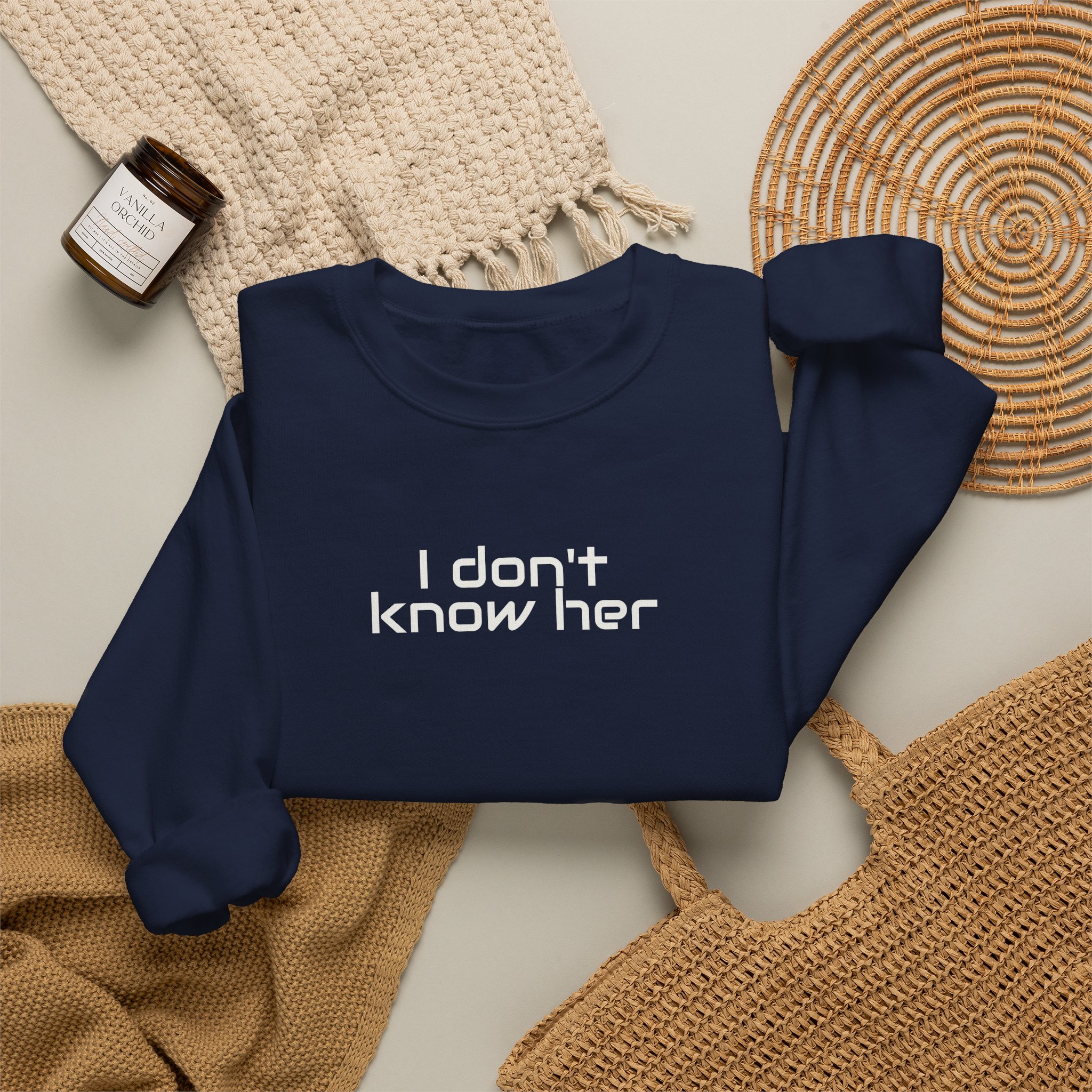 I Don't Know Her Sweatshirt | Sarcastic Sweatshirt | Gift for Pop Culture Fans - White Text - Sweatshirt - Image 20