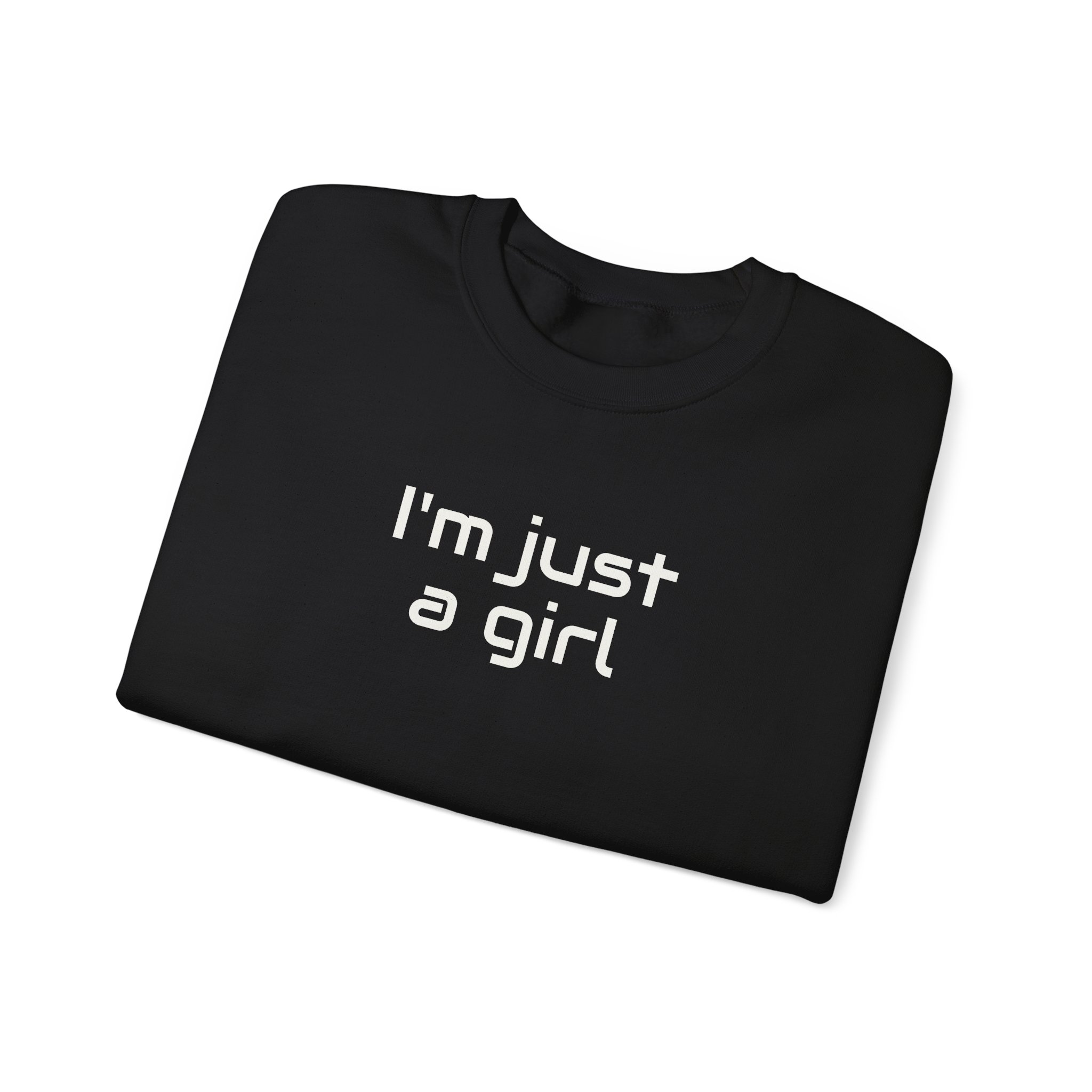I Just A Girl Sweatshirt | Funny Sarcastic Sweatshirt | Gift for Gen Z - White Text - Sweatshirt - Image 3