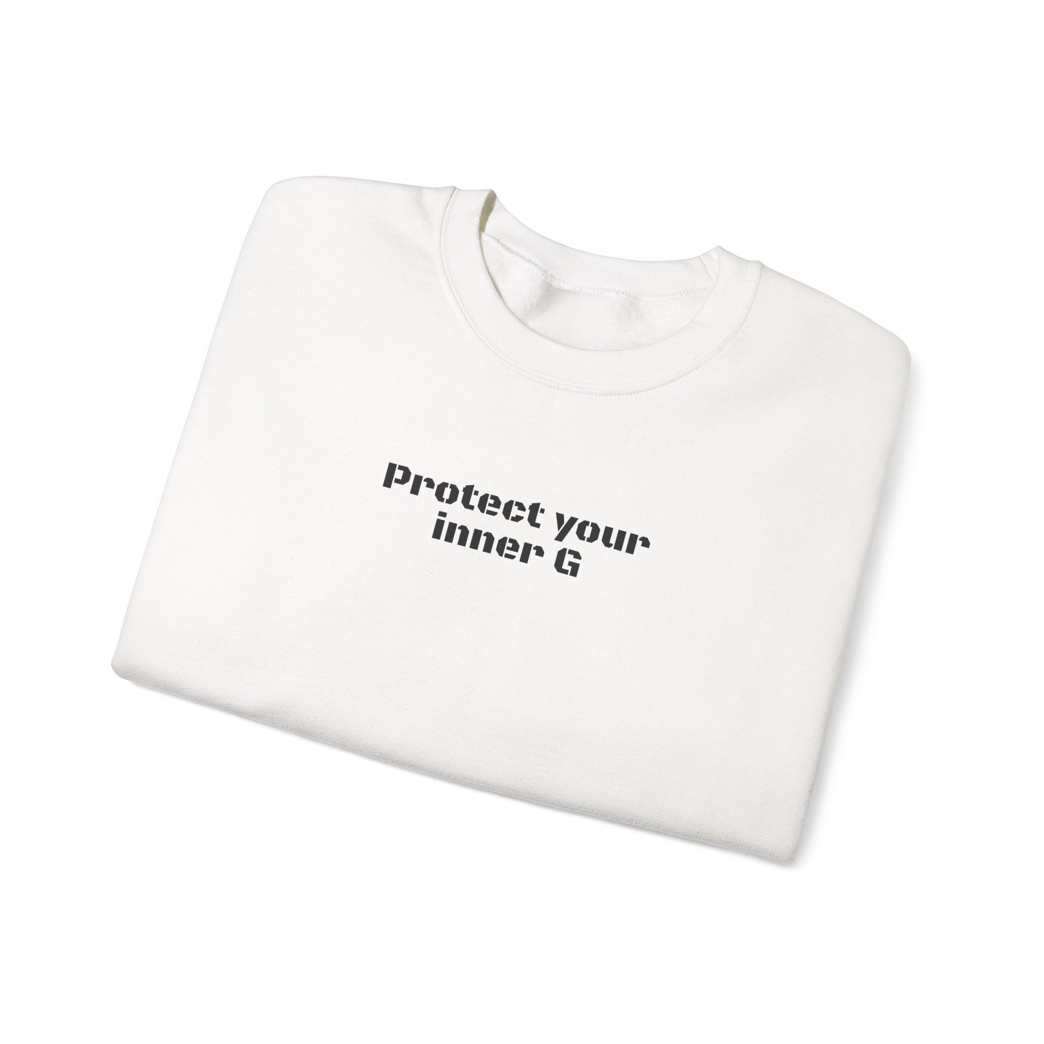 Protect Your Inner G Sweatshirt | Bold Sweatshirt | Gift for Streetwear Fans - Black Text - Sweatshirt - Image 3