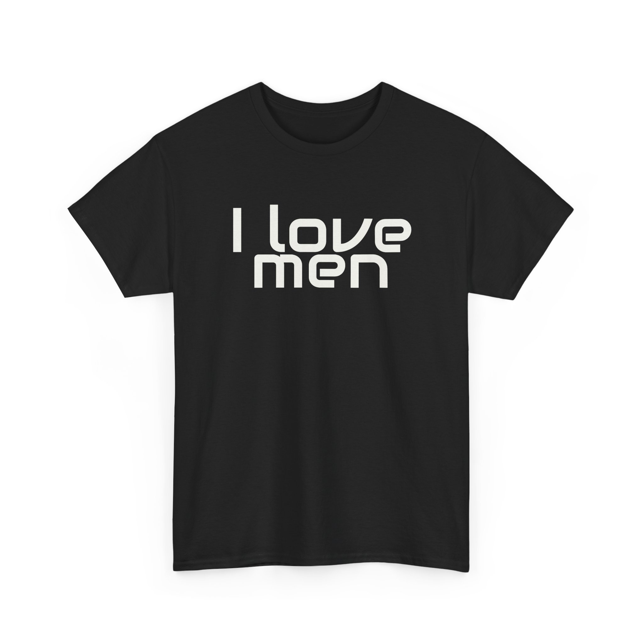 I Love Men Shirt | Funny Sarcastic Tee | Gift for Best Friend - White Text - T-Shirt - Image 3