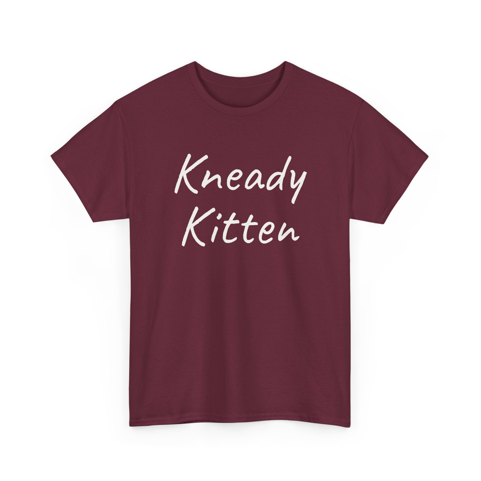 Kneady Kitten Shirt | Funny Sarcastic Tee | Gift for Pet Lovers - White Text - T-Shirt - Image 7