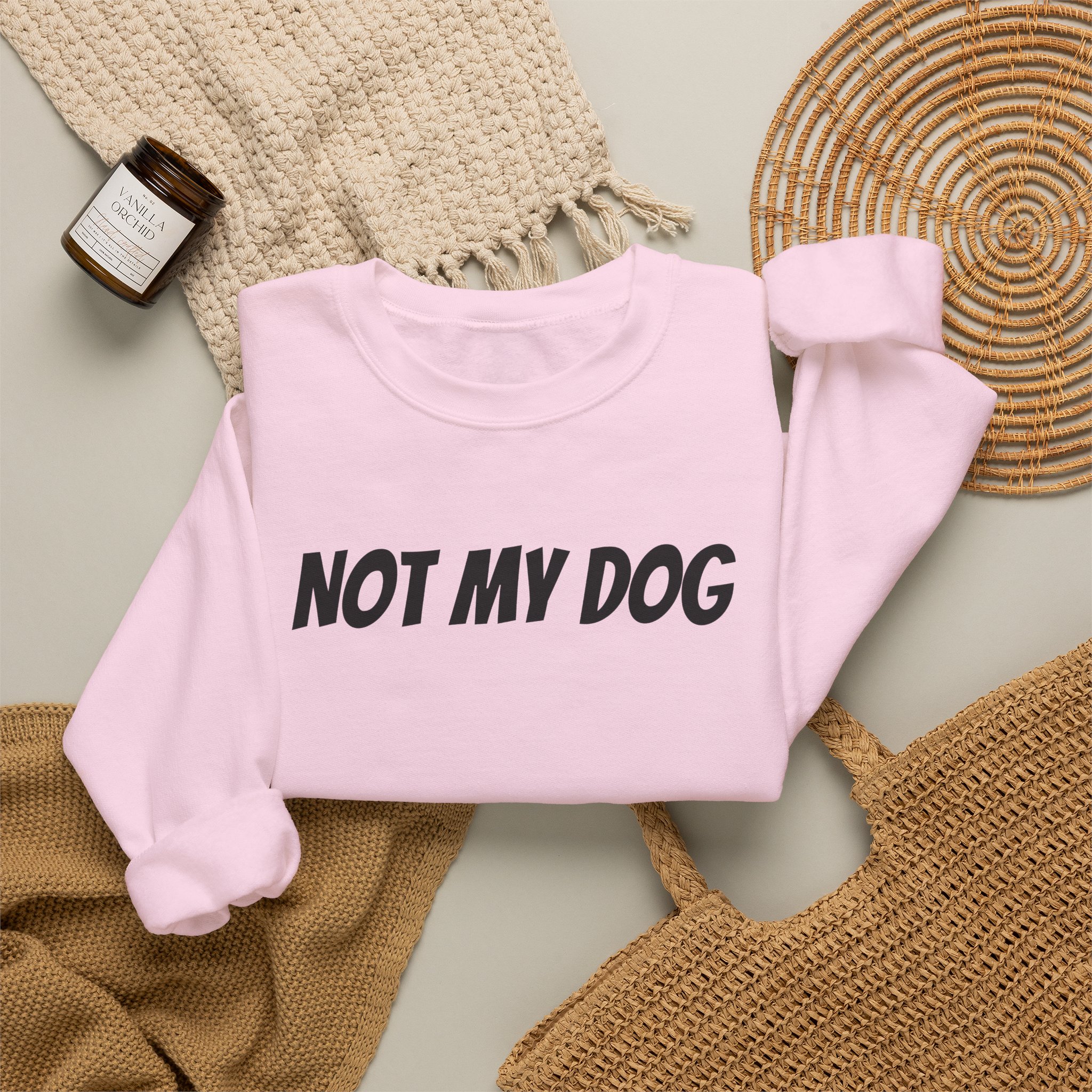 Not My Dog Sweatshirt | Funny Sarcastic Sweatshirt | Gift for Dog Owner - Black Text - Sweatshirt - Image 16