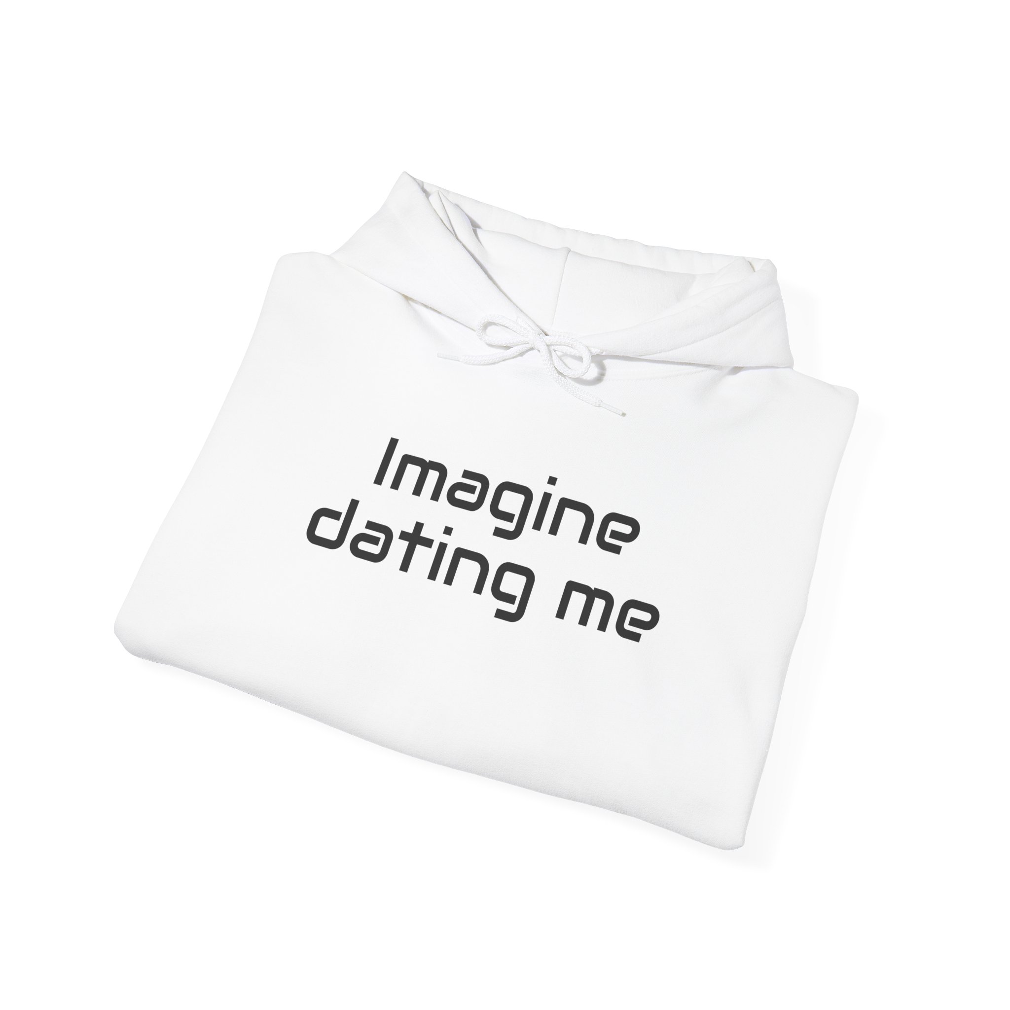 Imagine Dating Me Hoodie | Funny Sarcastic Hoodie | Gift for Gen Z - Black Text - Hoodie - Image 4