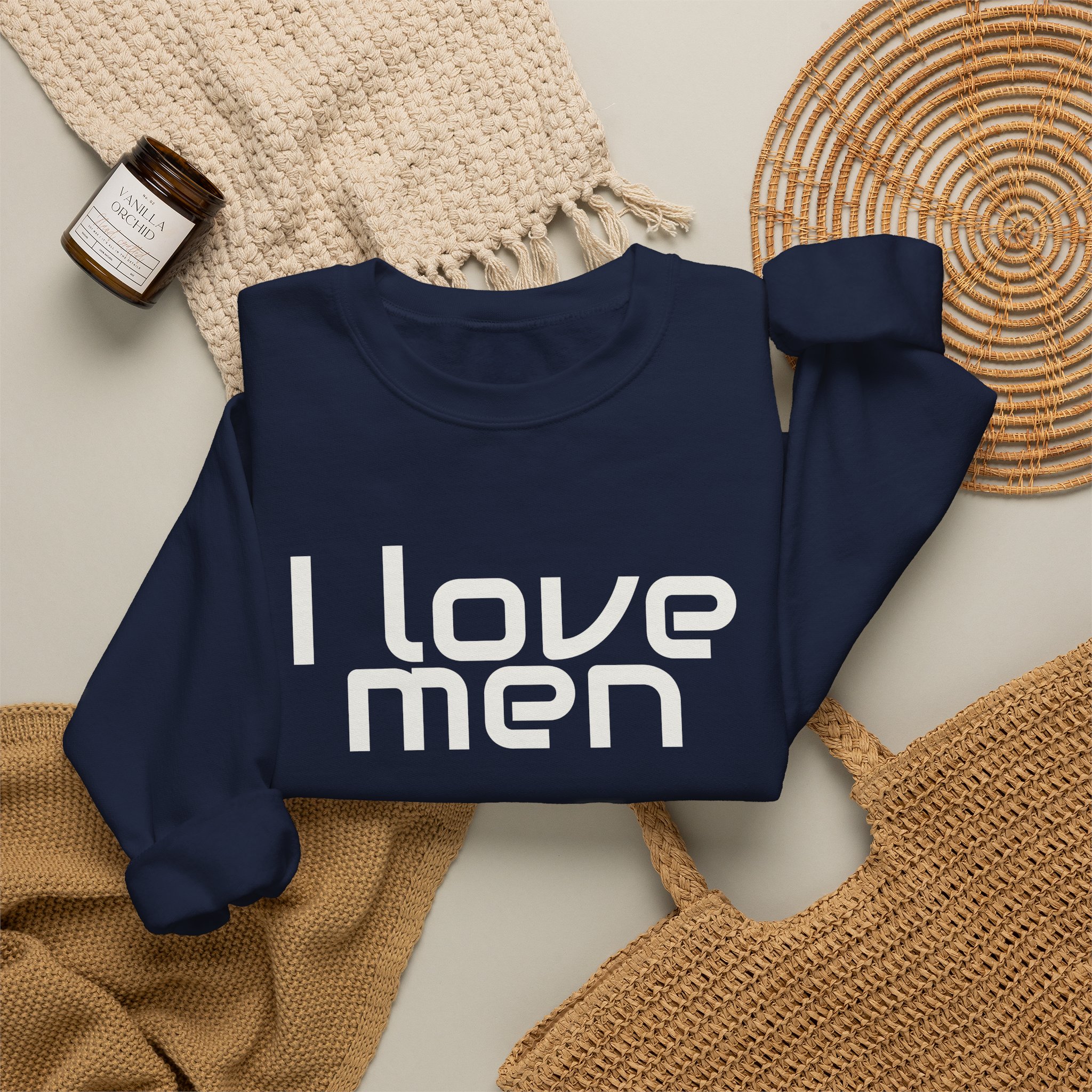 I Love Men Sweatshirt | Funny Sarcastic Sweatshirt | Gift for Best Friend - White Text - Sweatshirt - Image 20