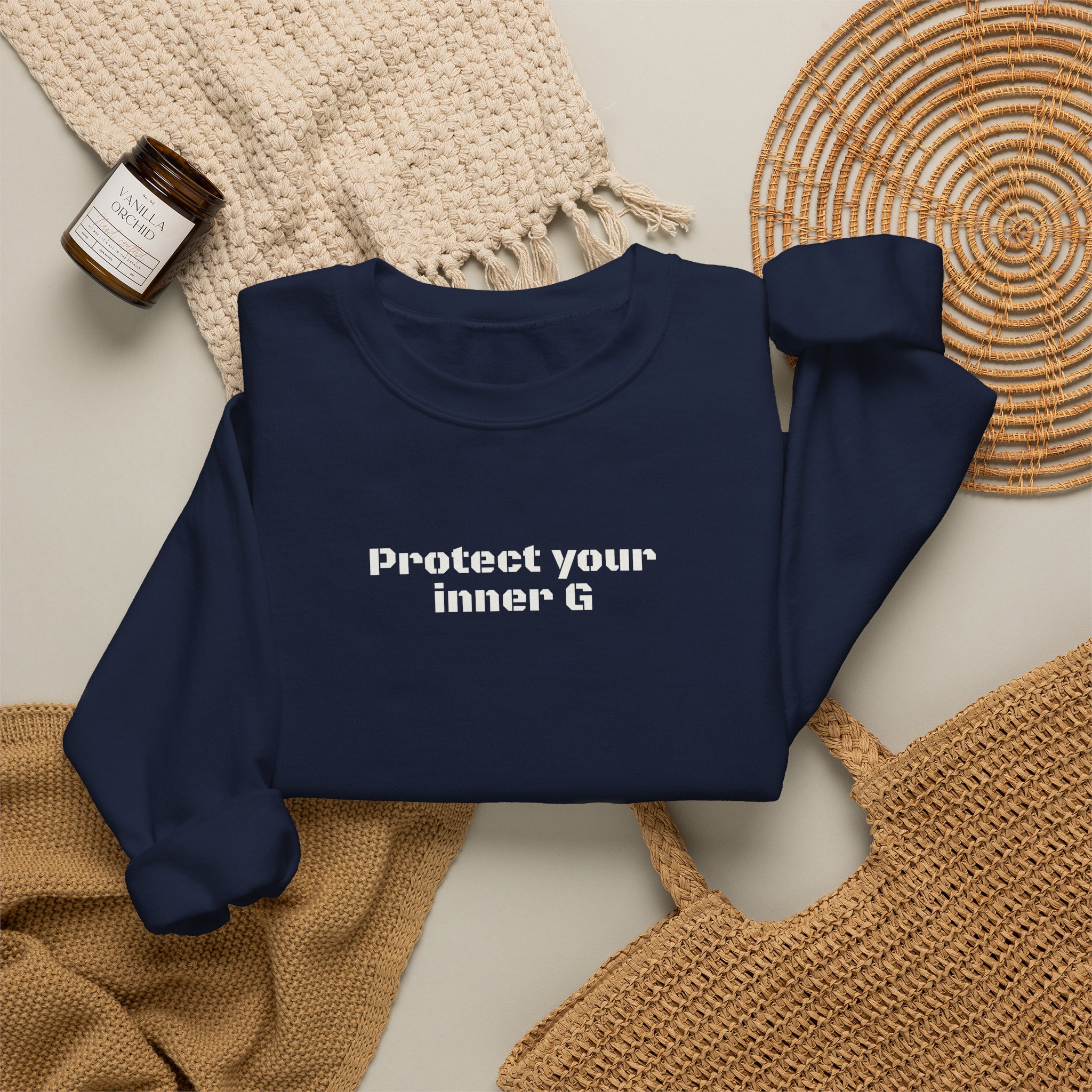 Protect Your Inner G Sweatshirt | Bold Sweatshirt | Gift for Streetwear Fans - White Text - Sweatshirt - Image 20