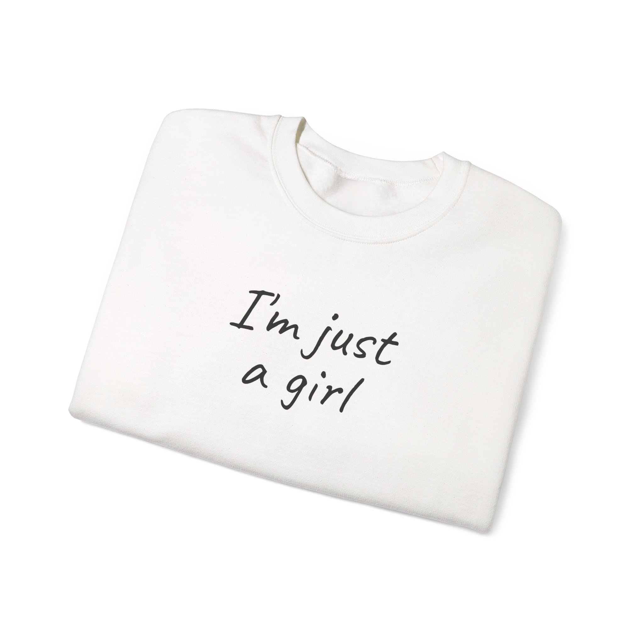 I'm Just A Girl Sweatshirt | Funny Sarcastic Sweatshirt | Gift for Gen Z - Black Text - Sweatshirt - Image 3