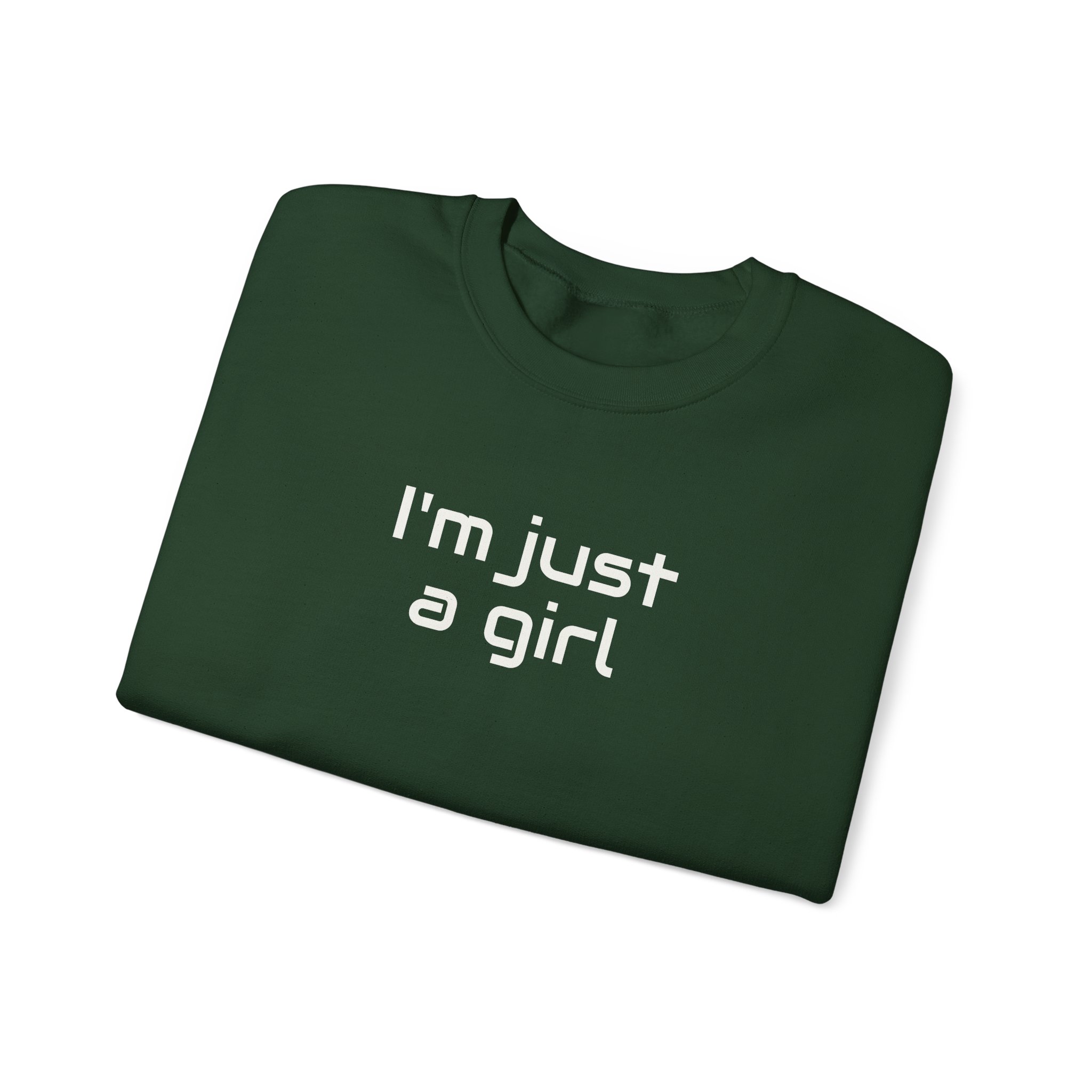 I Just A Girl Sweatshirt | Funny Sarcastic Sweatshirt | Gift for Gen Z - White Text - Sweatshirt - Image 11