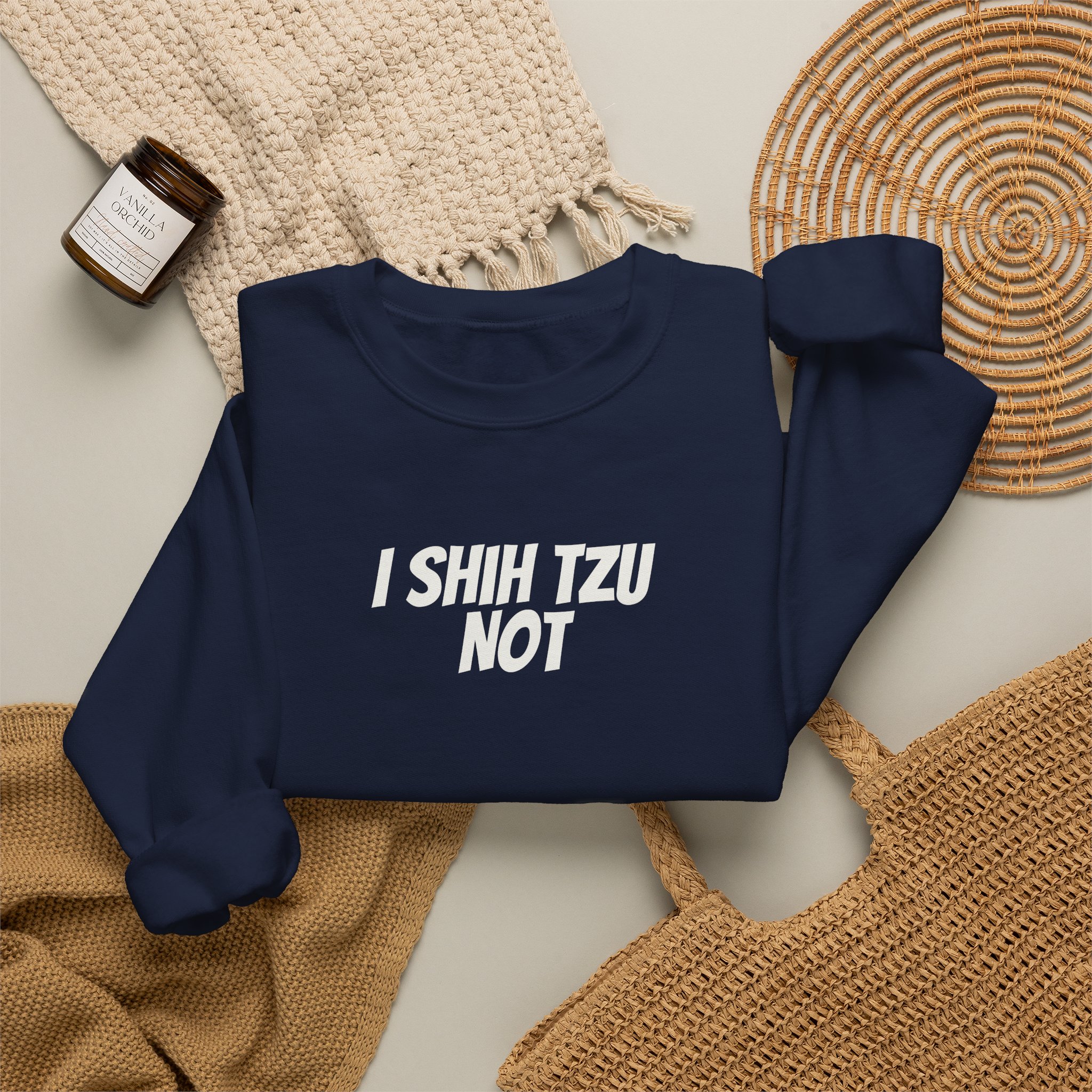 I Shih Tzu Not Sweatshirt | Funny Sarcastic Sweatshirt | Gift for Dog Mom - White Text - Sweatshirt - Image 20