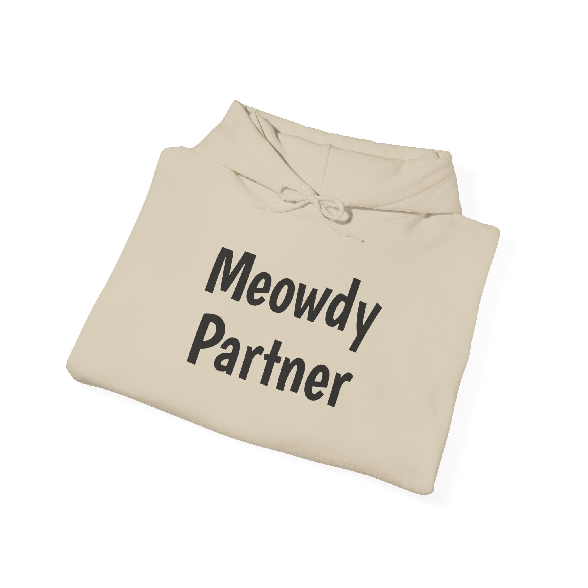 Meowdy Partner Hoodie | Funny Sarcastic Hoodie | Gift for Cat Lover - Black Text - Hoodie - Image 8