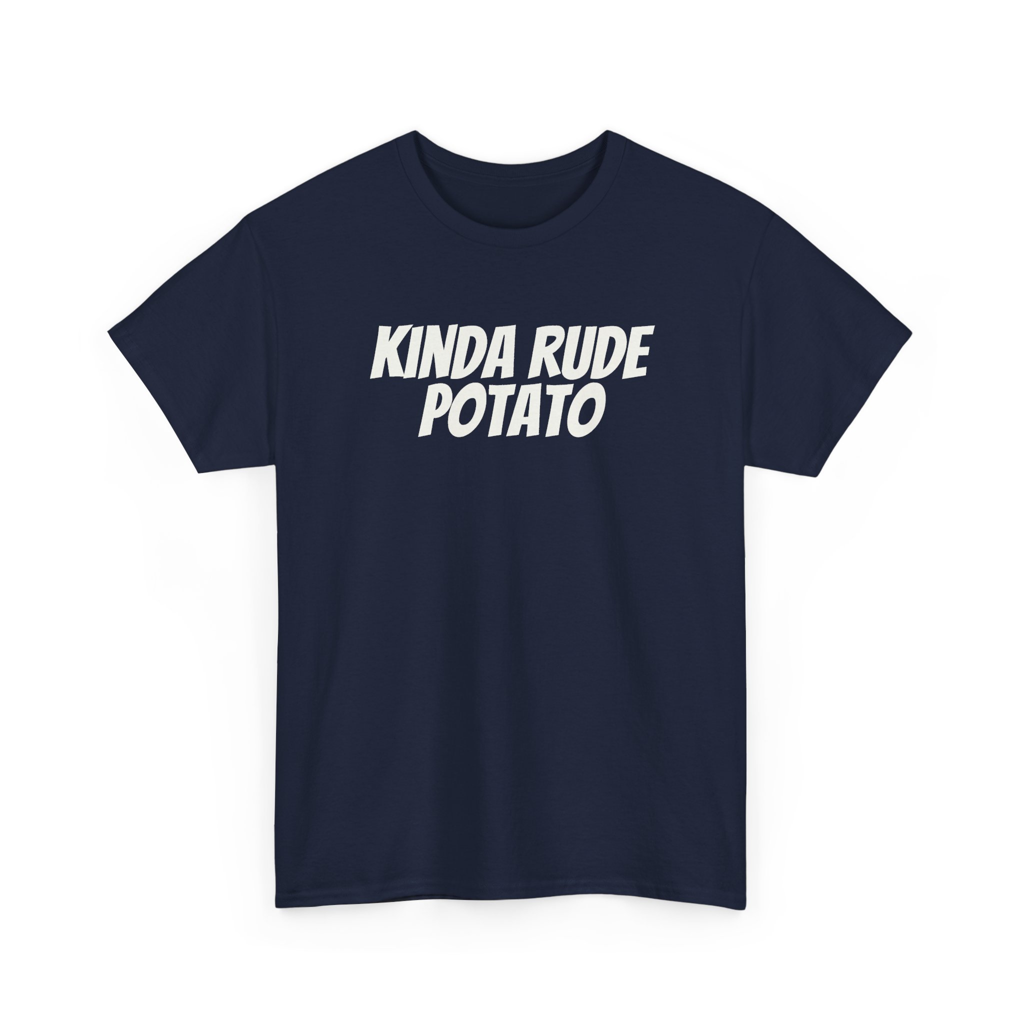 Kinda Rude Potato Shirt | Funny Sarcastic Tee | Gift for Introverts - White Text - T-Shirt - Image 15