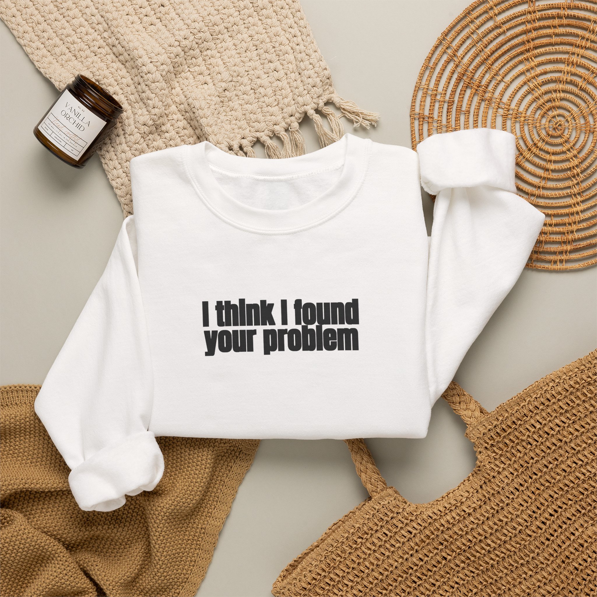 I Think I Found Your Problem Sweatshirt | Funny Sarcastic Sweatshirt | Gift for IT - Black Text - Sweatshirt - Image 4