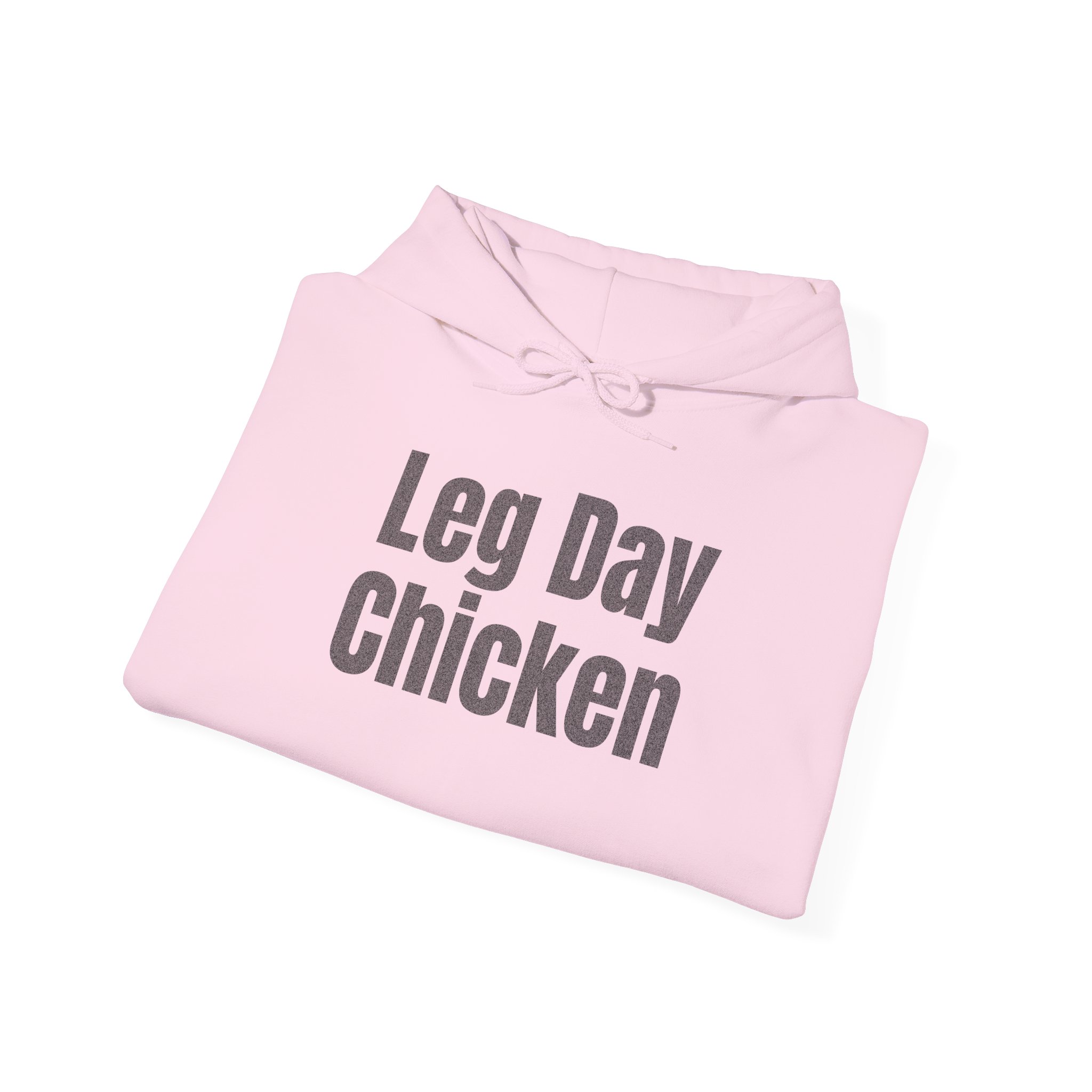 Leg Day Chicken Hoodie | Funny Gym Hoodie | Gift for Gym Bros - Black Text - Hoodie - Image 16