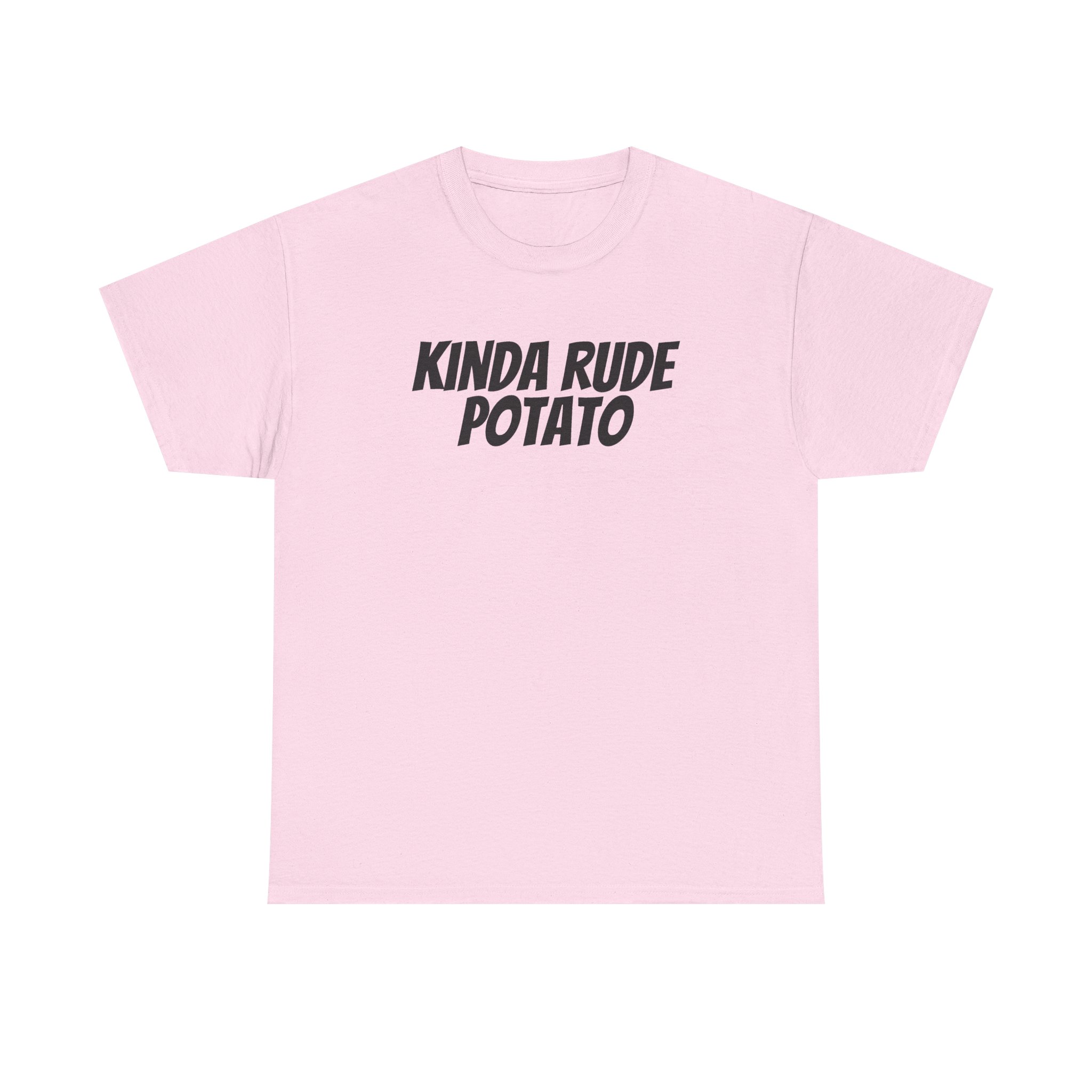Kinda Rude Potato Shirt | Funny Sarcastic Tee | Gift for Introverts - Black Text - T-Shirt - Image 9