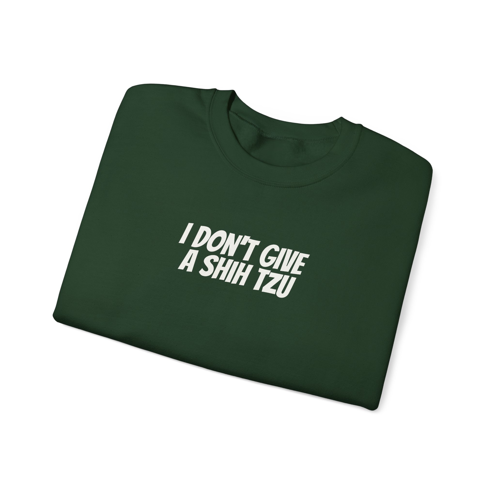 I Don't Give A Shih Tzu Sweatshirt | Funny Dog Sweatshirt | Gift for Dog Mom - White Text - Sweatshirt - Image 11
