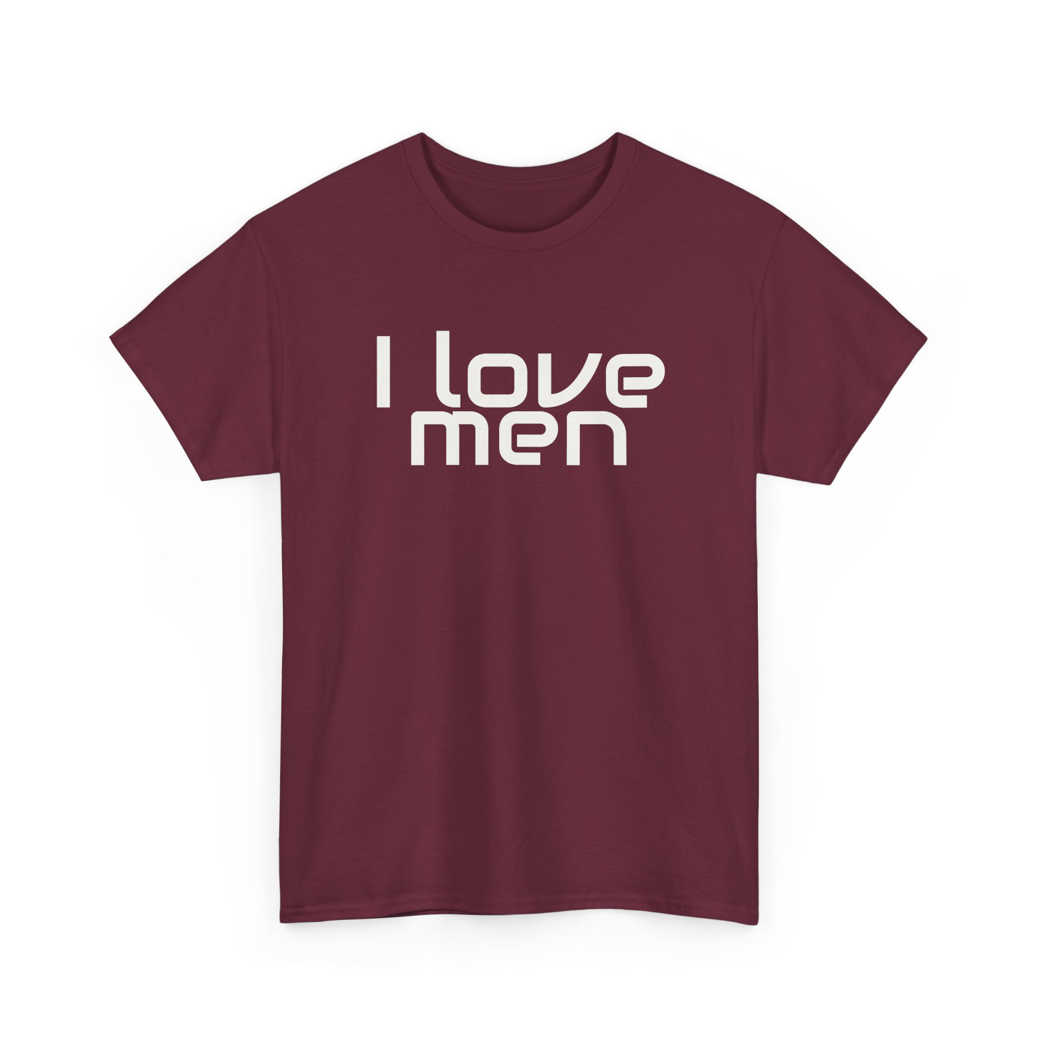 I Love Men Shirt | Funny Sarcastic Tee | Gift for Best Friend - White Text - T-Shirt - Image 7