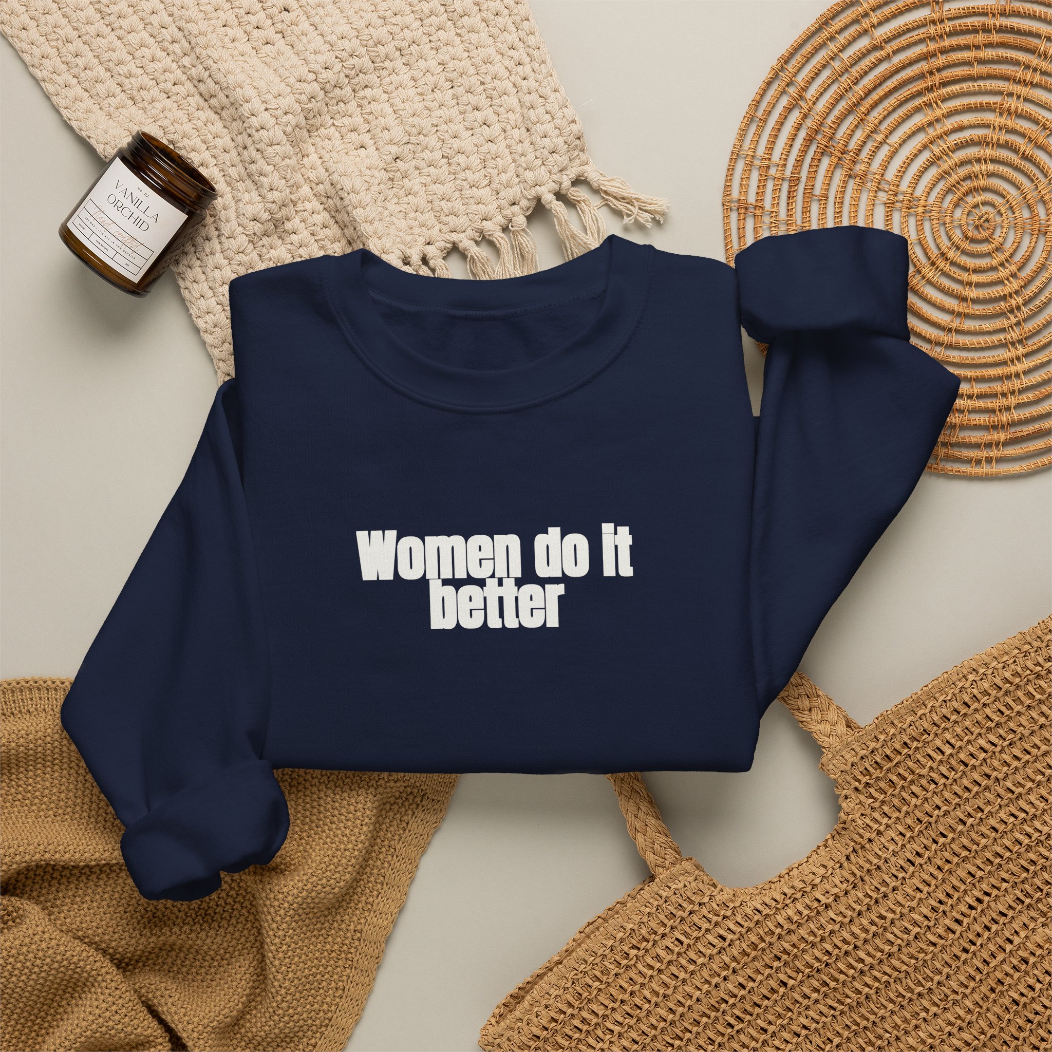 Women Do It Better Sweatshirt | Bold Sarcastic Sweatshirt | Gift for Her - White Text - Sweatshirt - Image 20
