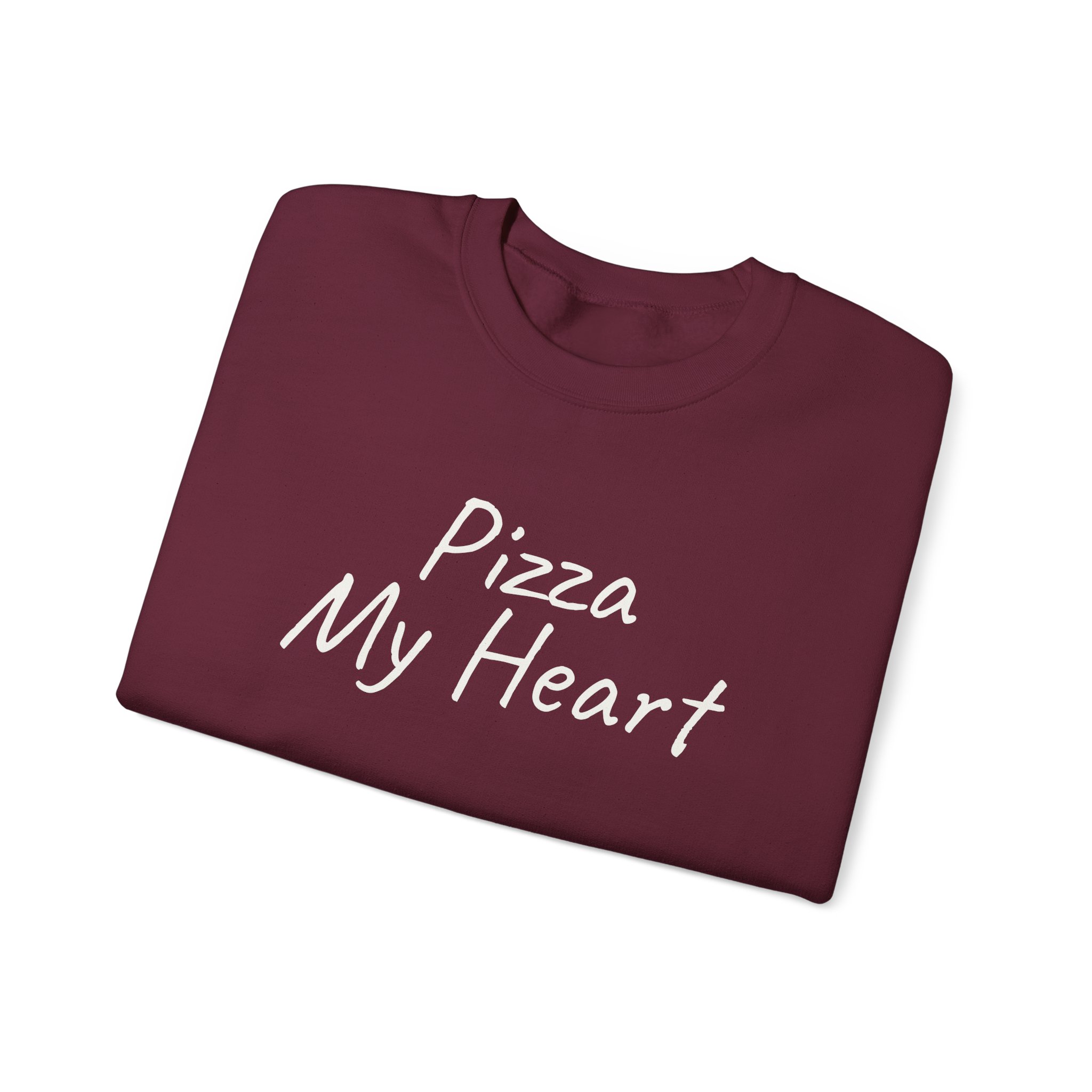 Pizza My Heart Sweatshirt | Cute Toddler Sweatshirt | Gift for Pizza Lover - White Text - Sweatshirt - Image 7