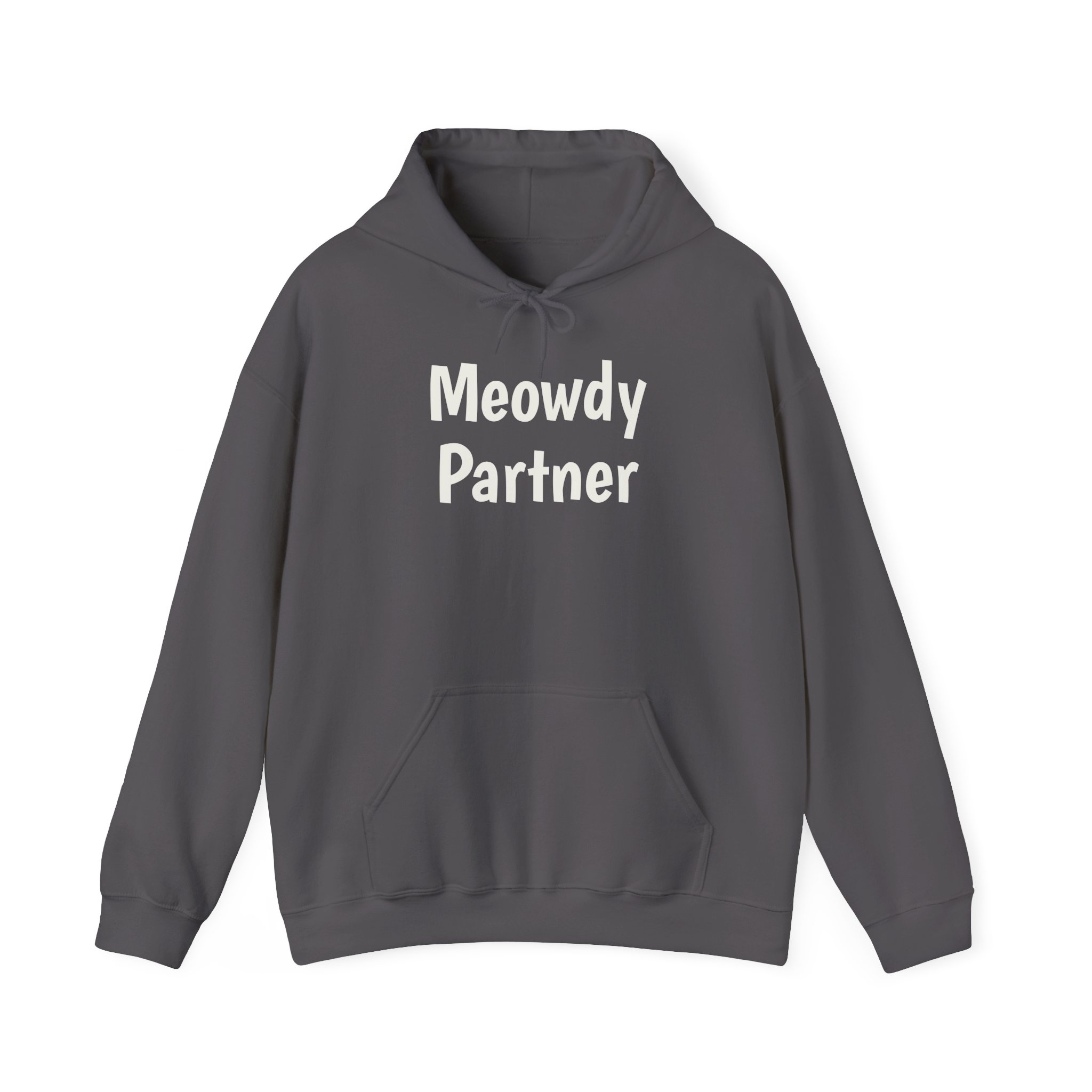 Meowdy Partner Hoodie | Funny Sarcastic Hoodie | Gift for Cat Lover - White Text - Hoodie - Image 13