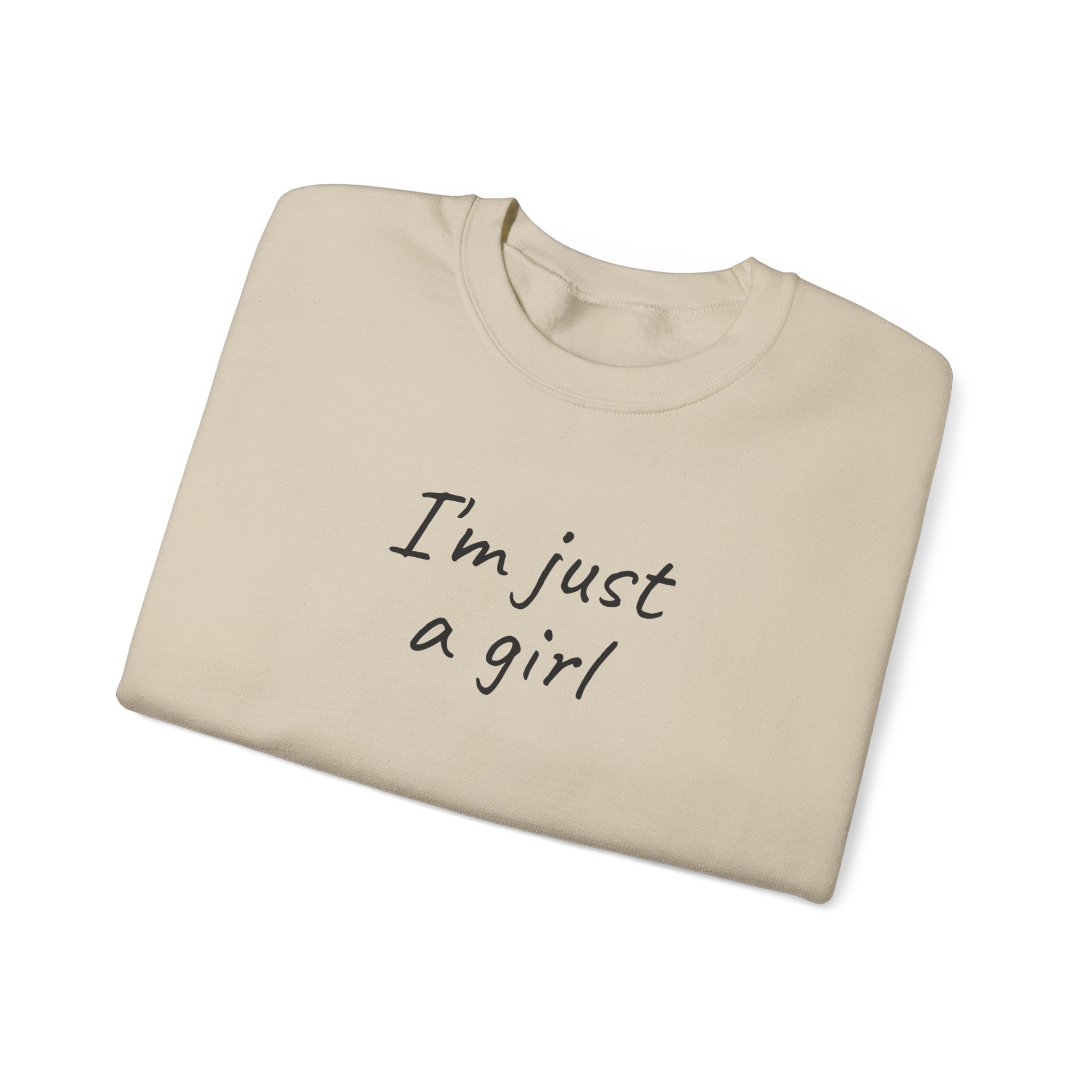 I'm Just A Girl Sweatshirt | Funny Sarcastic Sweatshirt | Gift for Gen Z - Black Text - Sweatshirt - Image 7