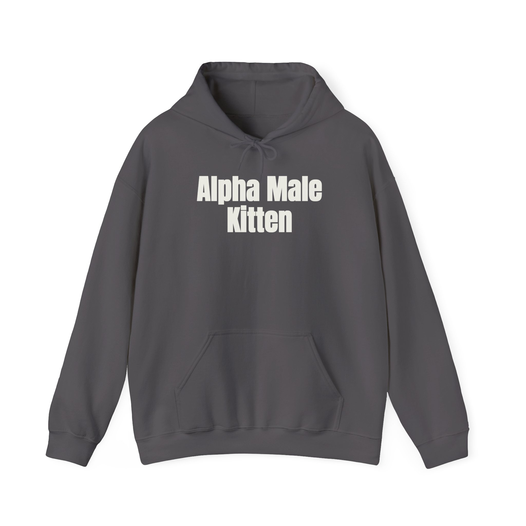 Alpha Male Kitten Hoodie | Funny Sarcastic Hoodie | Gift for Him - White Text - Hoodie - Image 13
